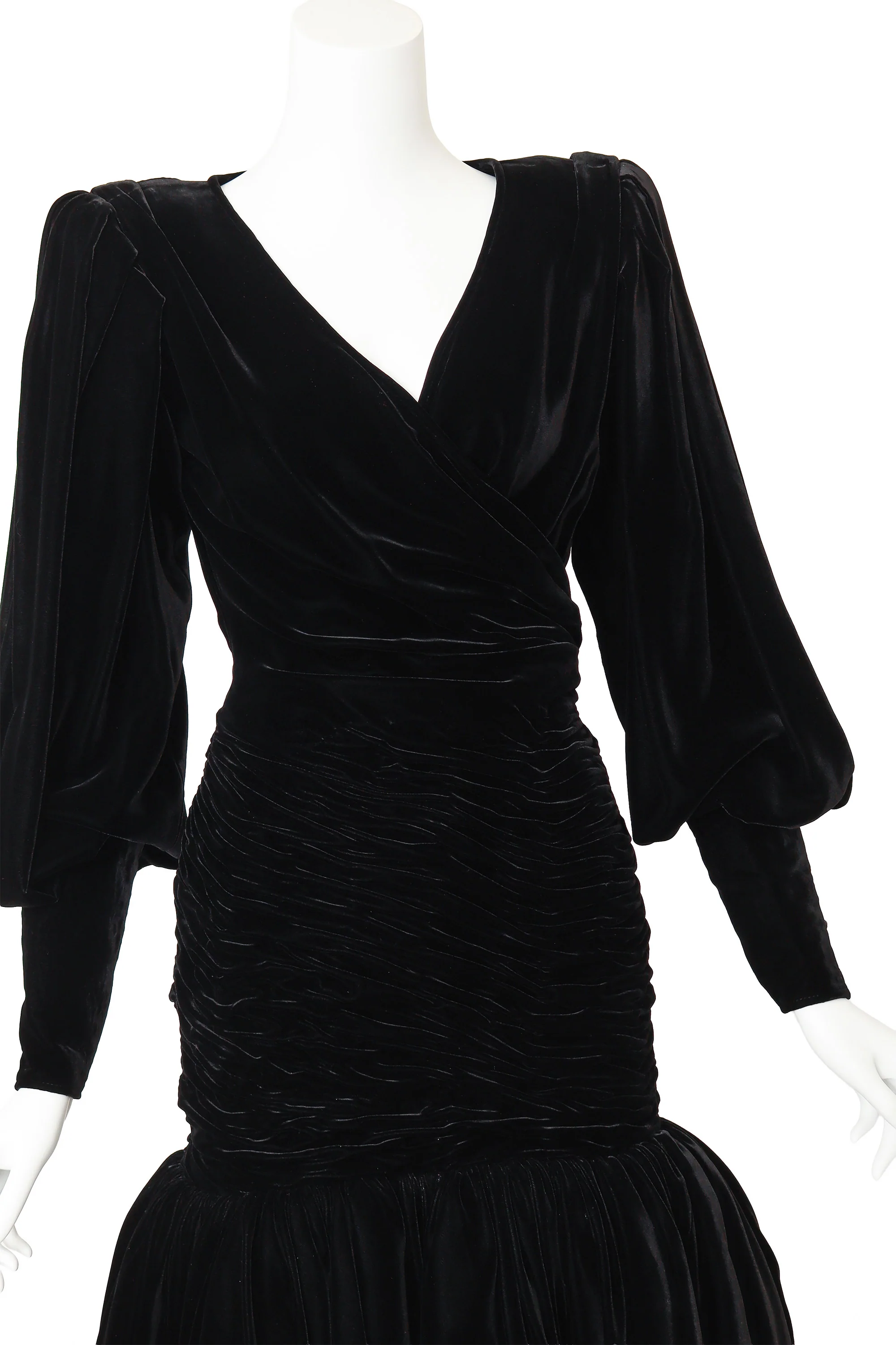 Ruched Velvet Bubble Dress - Image 2