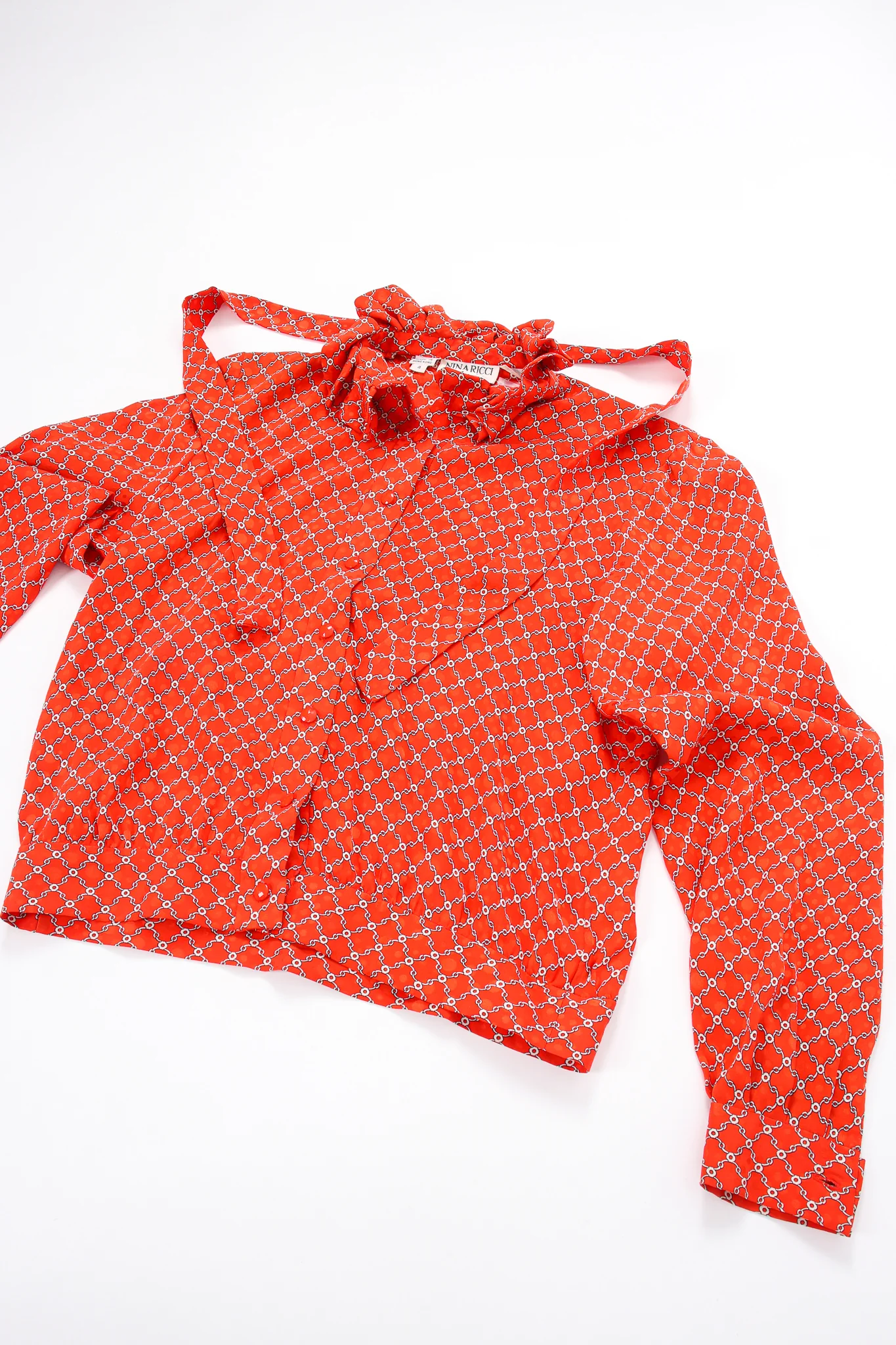Ruffle Collar Silk Blouse - Image 11