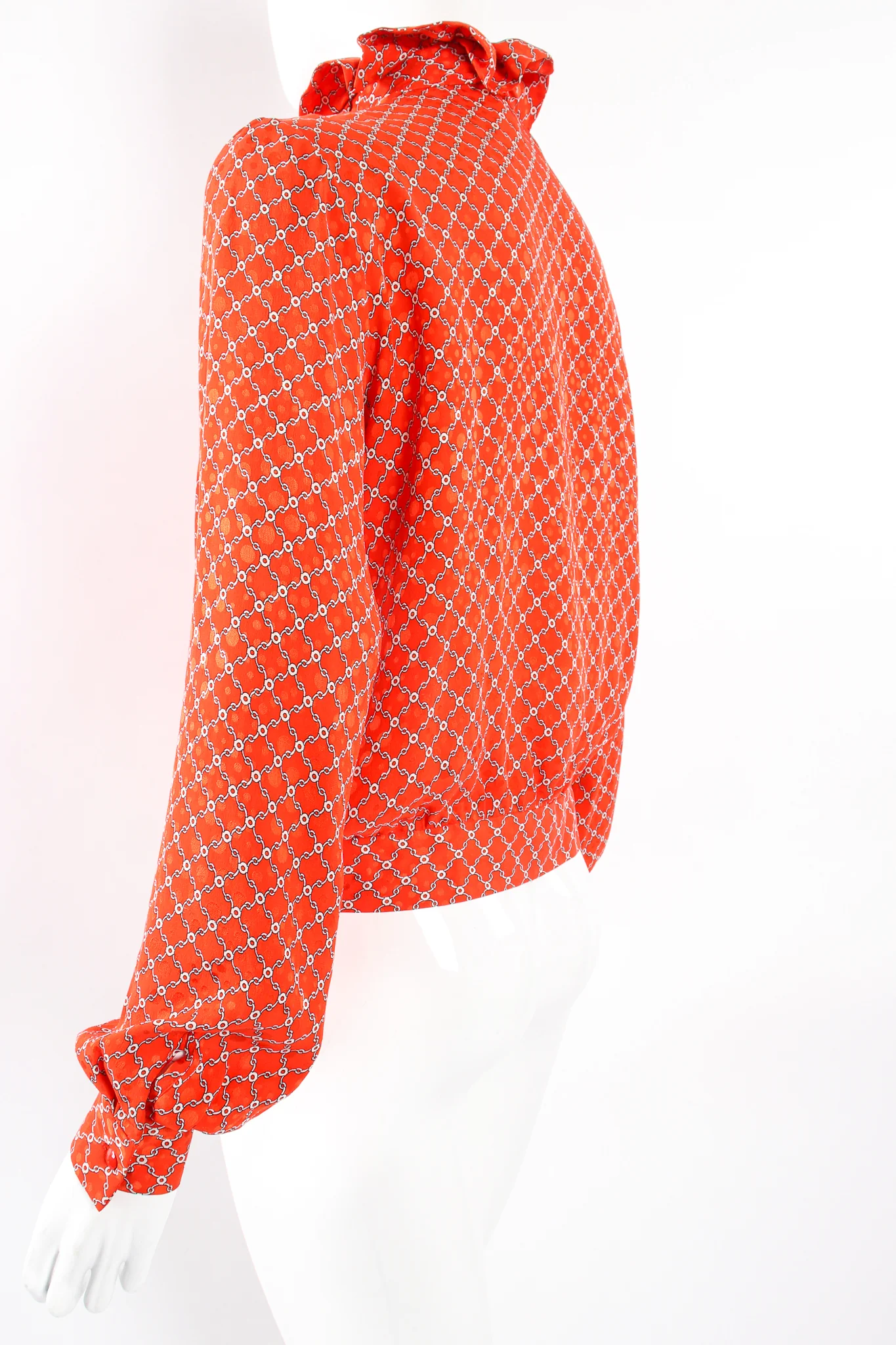 Ruffle Collar Silk Blouse - Image 4