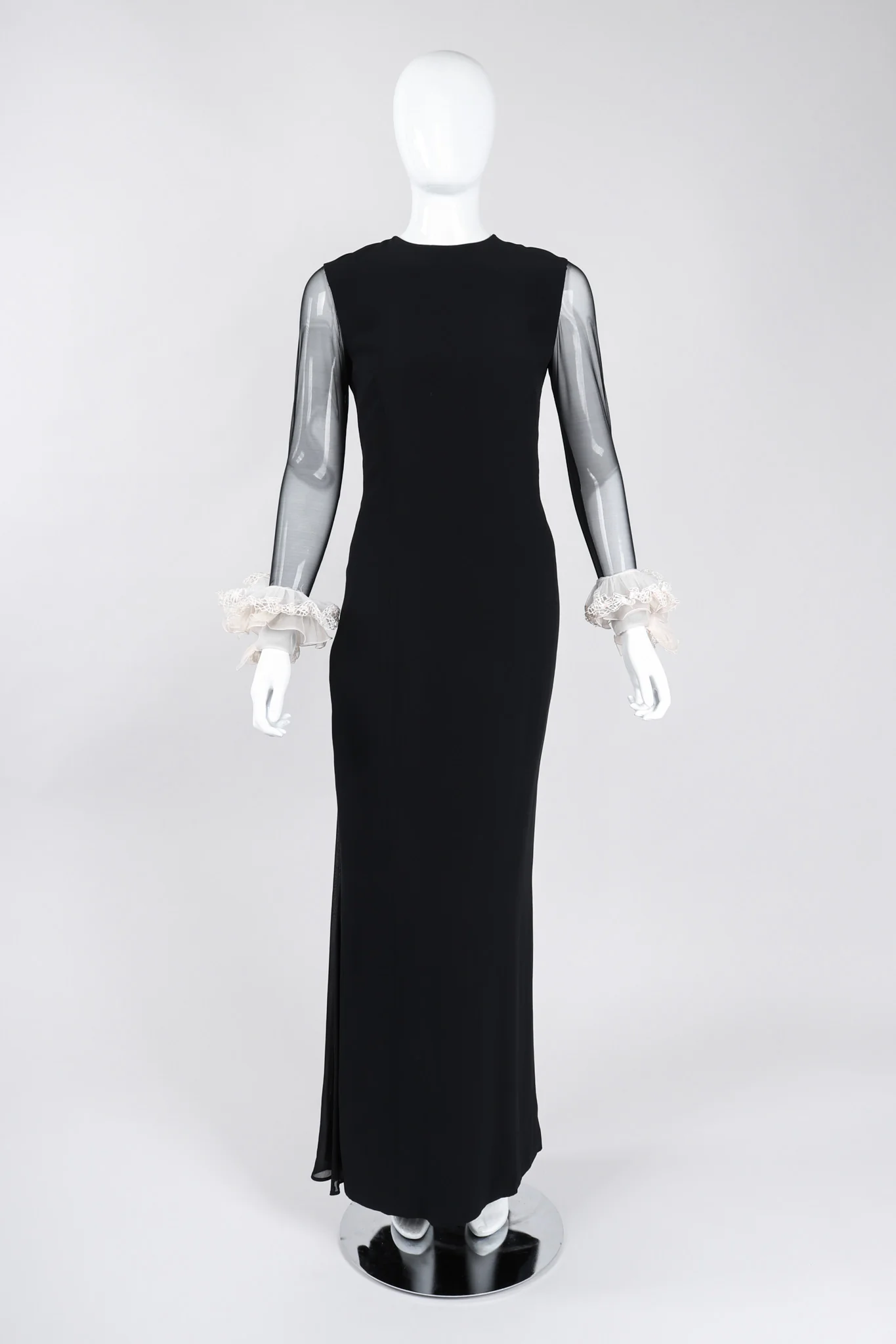 Ruffle Cuff Sheath Gown - Image 3