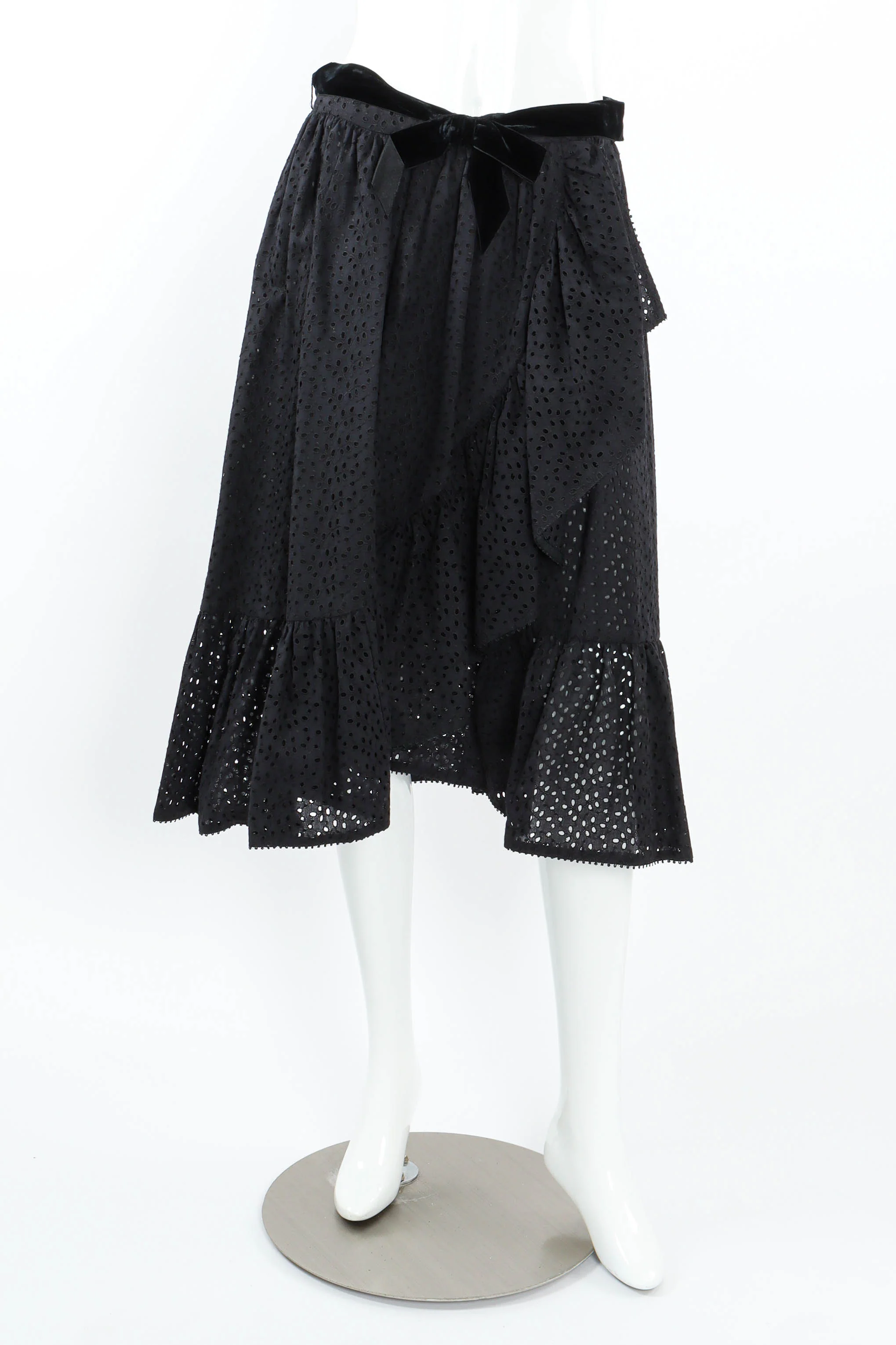 Ruffle Eyelet Asymmetrical Skirt Set - Image 11