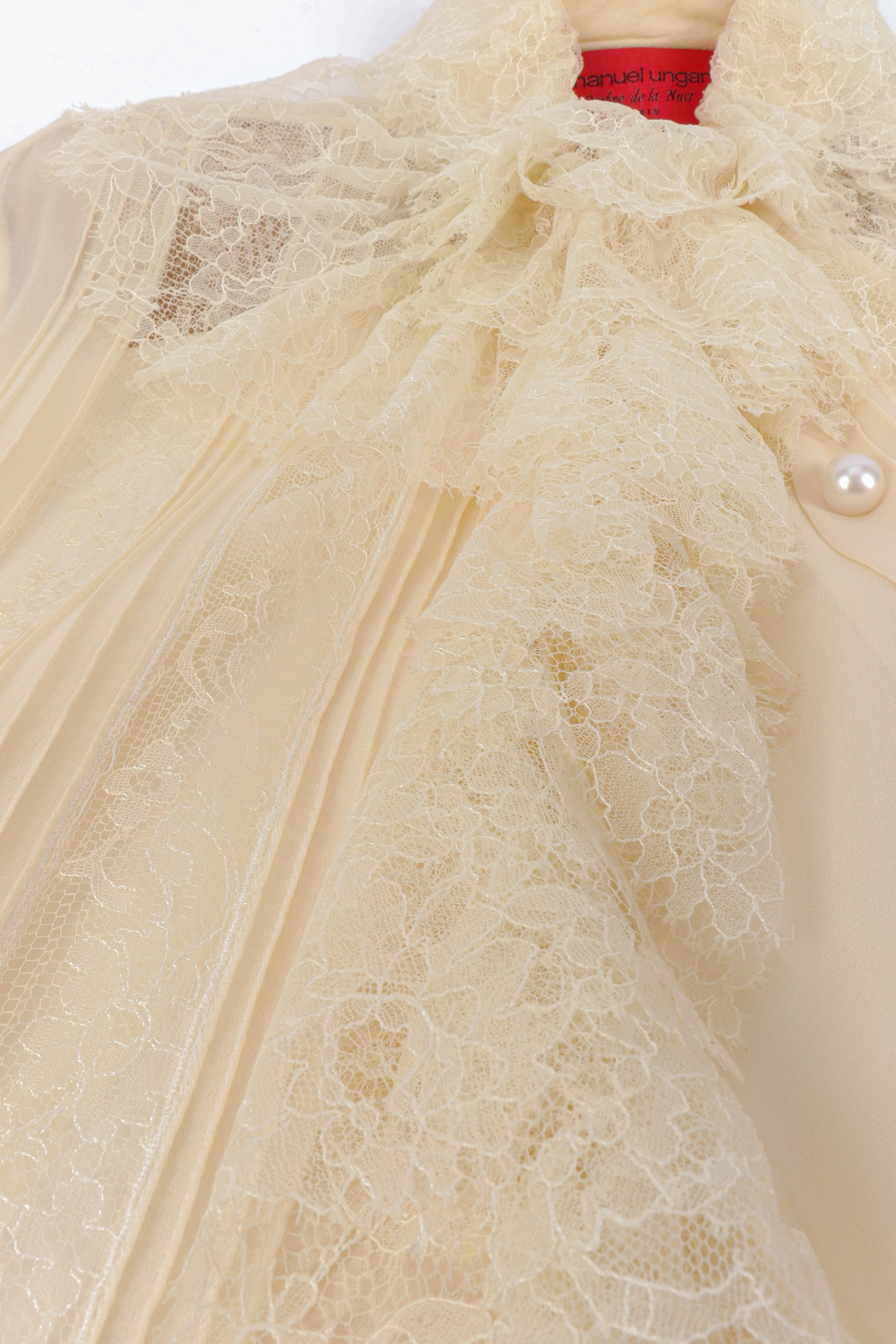 Ruffle Lace Silk Blouse - Image 5
