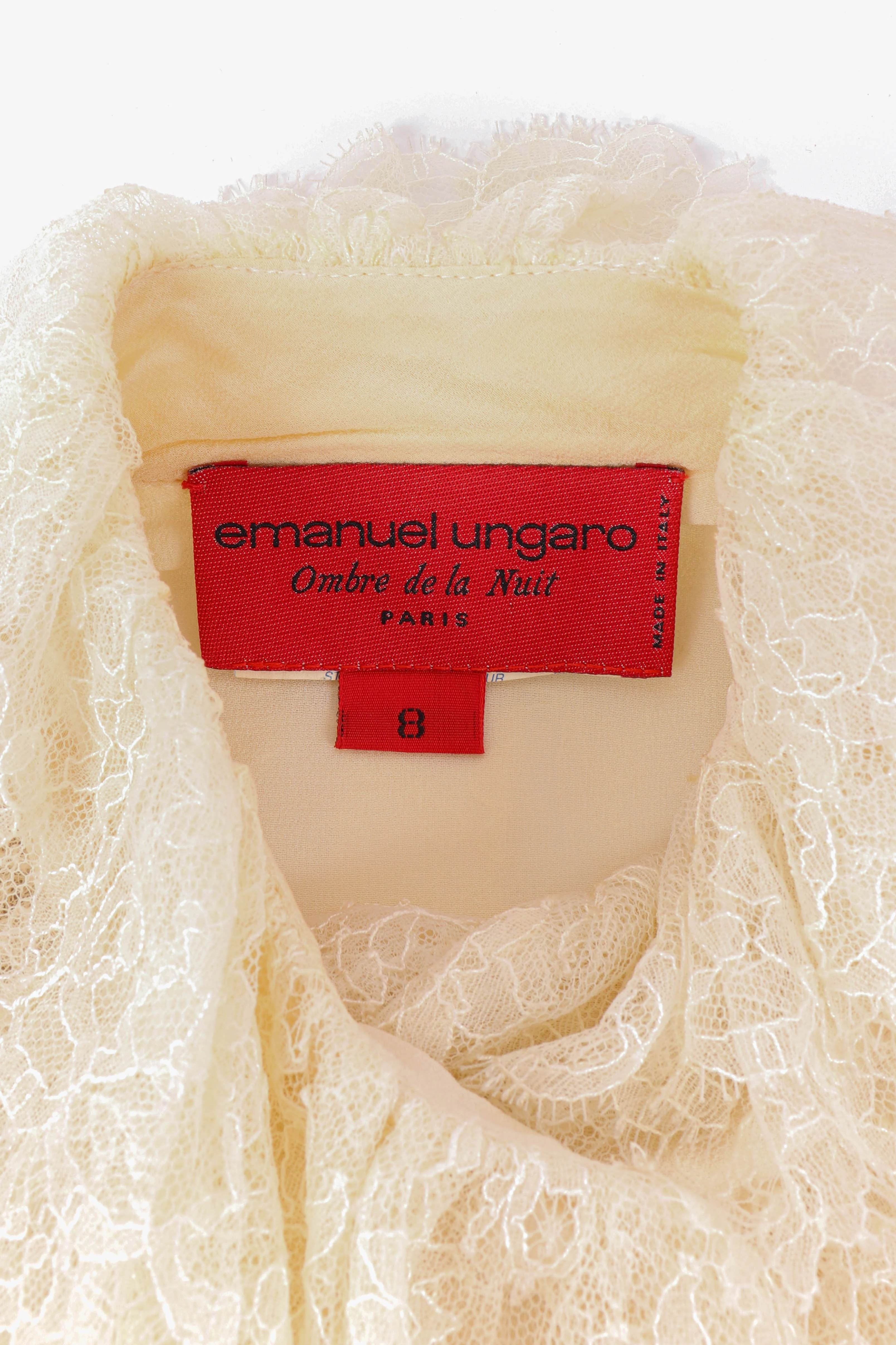 Ruffle Lace Silk Blouse - Image 8