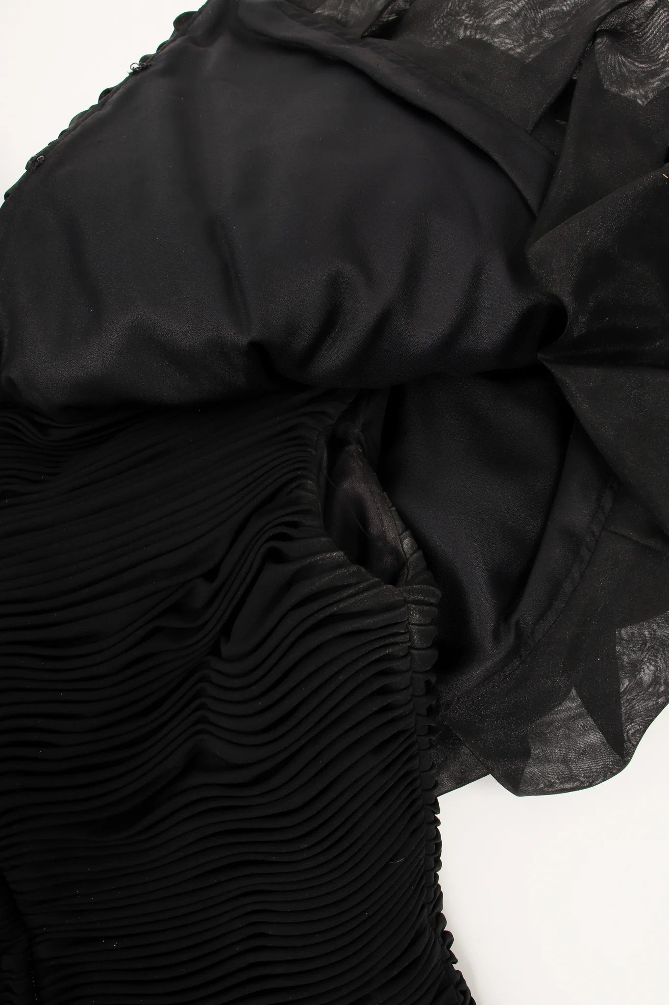 Ruffle Shoulder Sheath Gown - Image 19