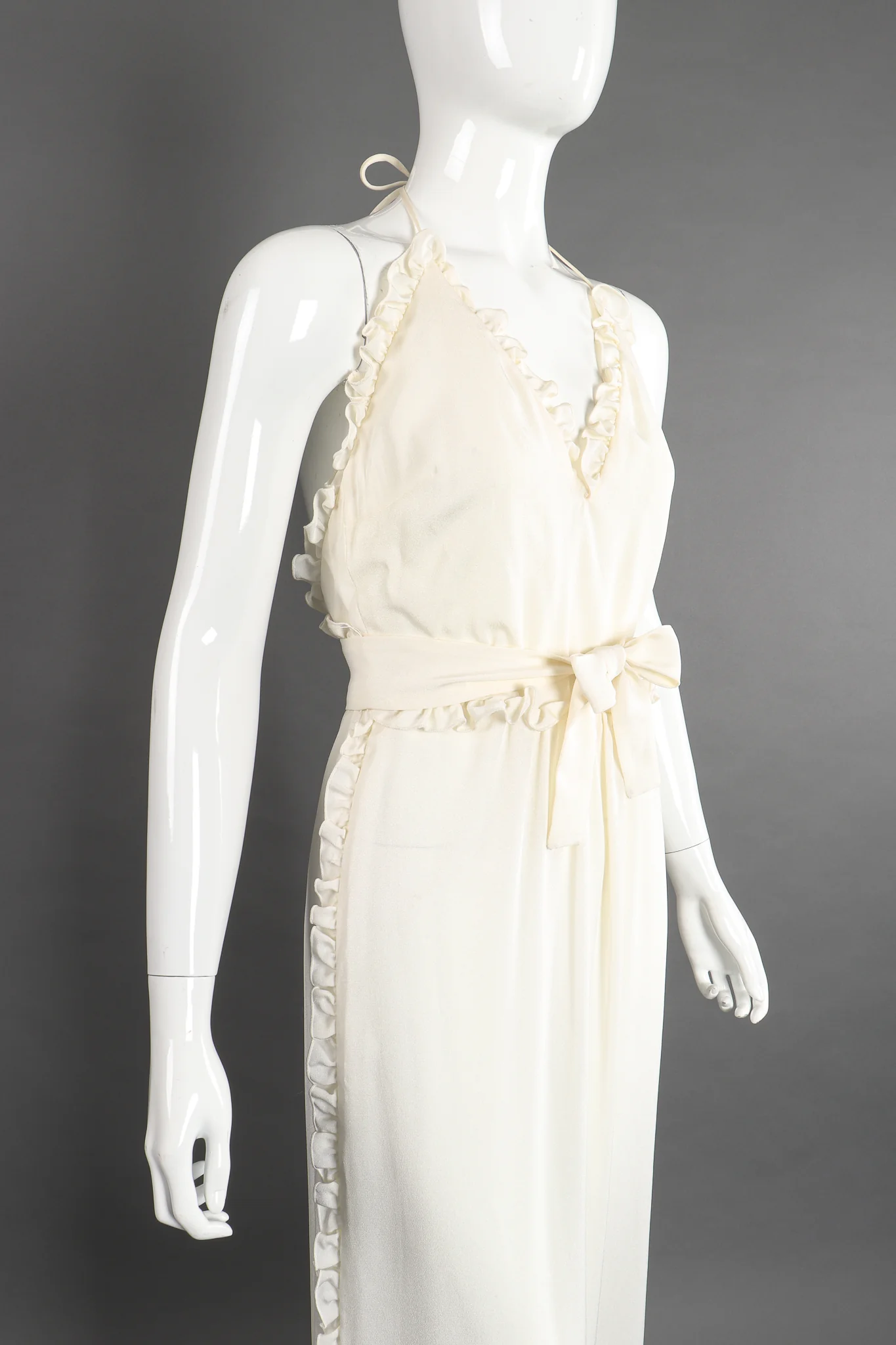 Ruffle Wrap Halter Dress - Image 2