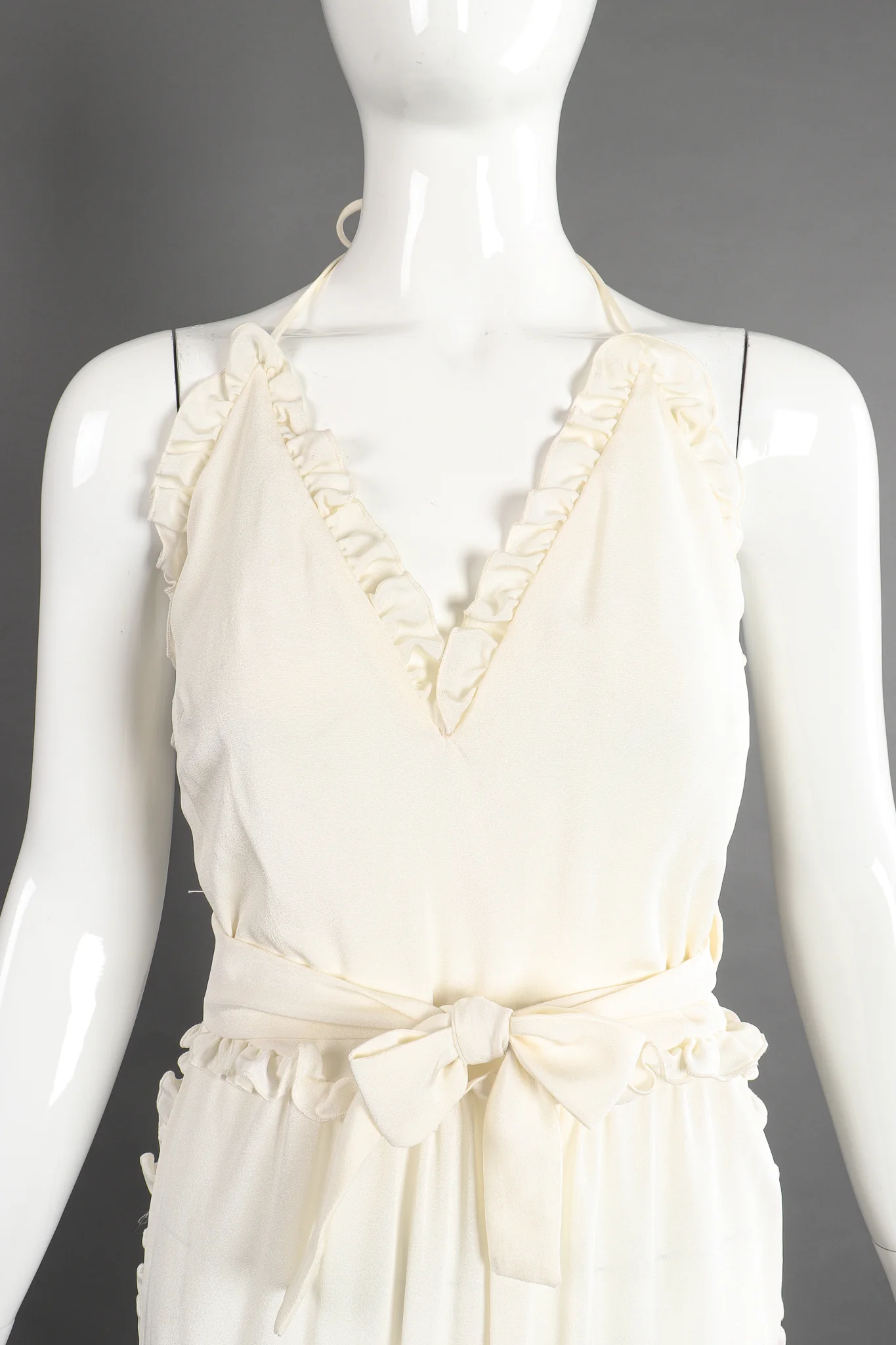 Ruffle Wrap Halter Dress - Image 4