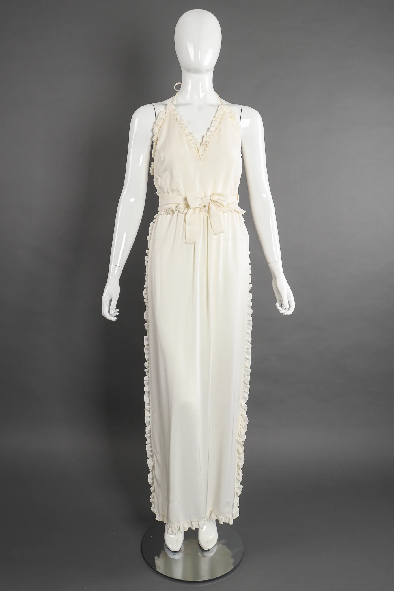 Ruffle Wrap Halter Dress - Image 7