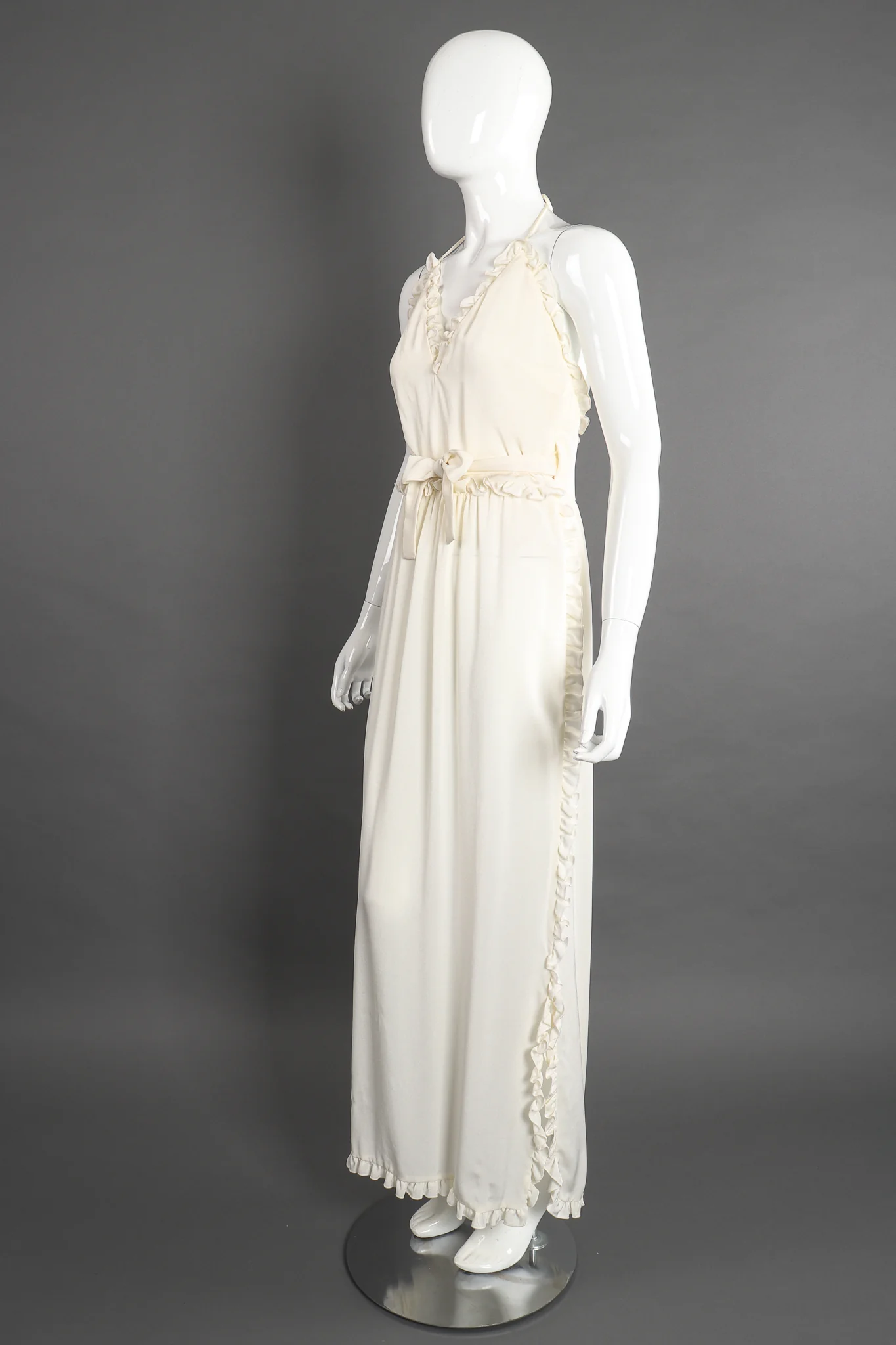 Ruffle Wrap Halter Dress - Image 8