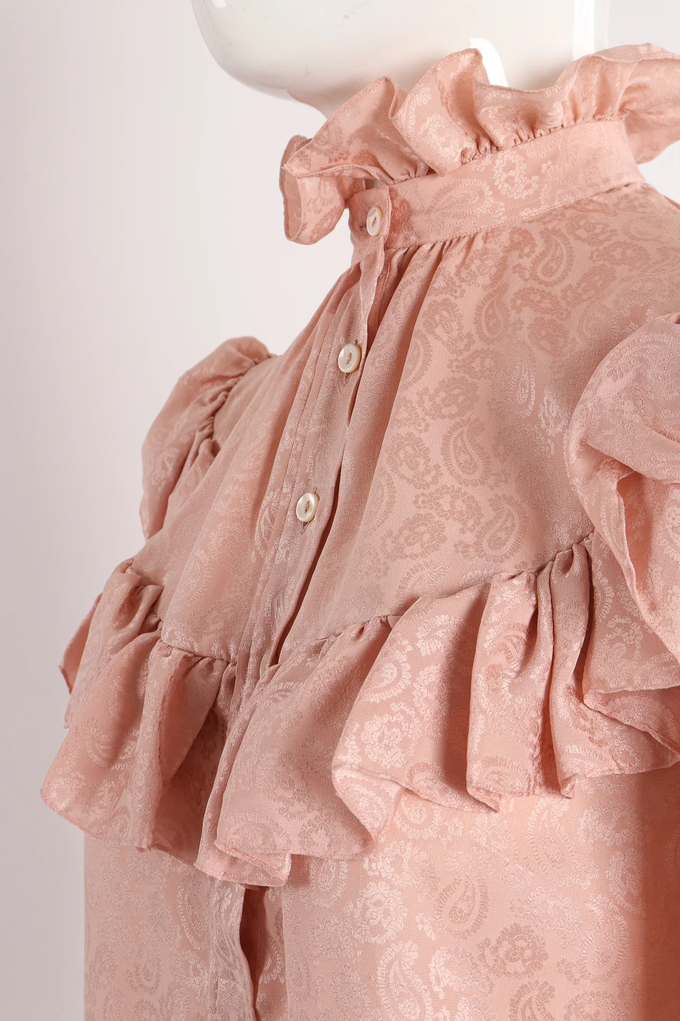 Yoke Ruffle Blouse - Image 3