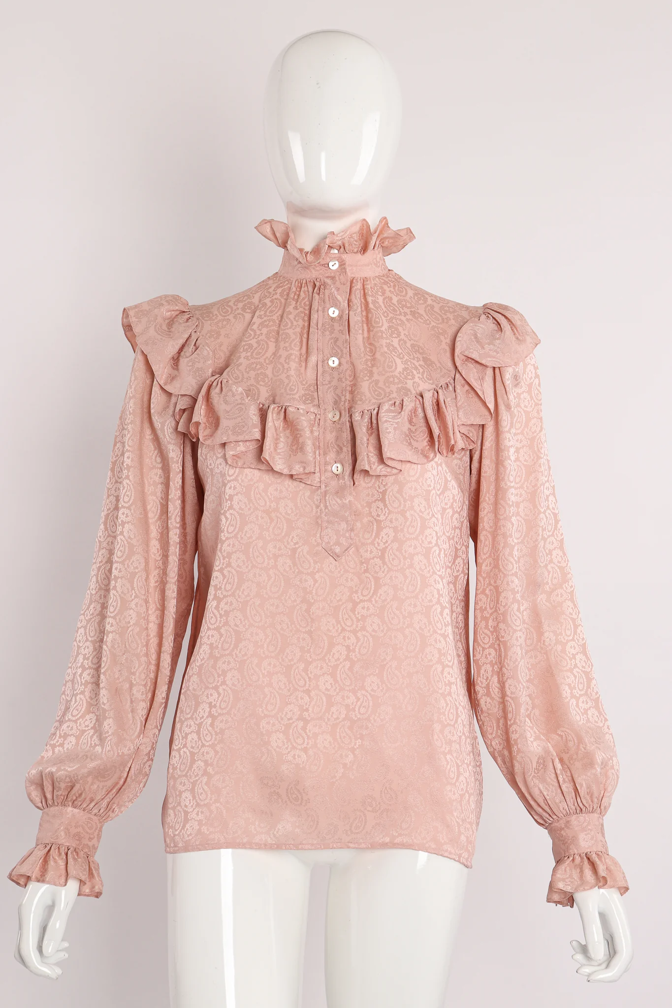 Yoke Ruffle Blouse - Image 5