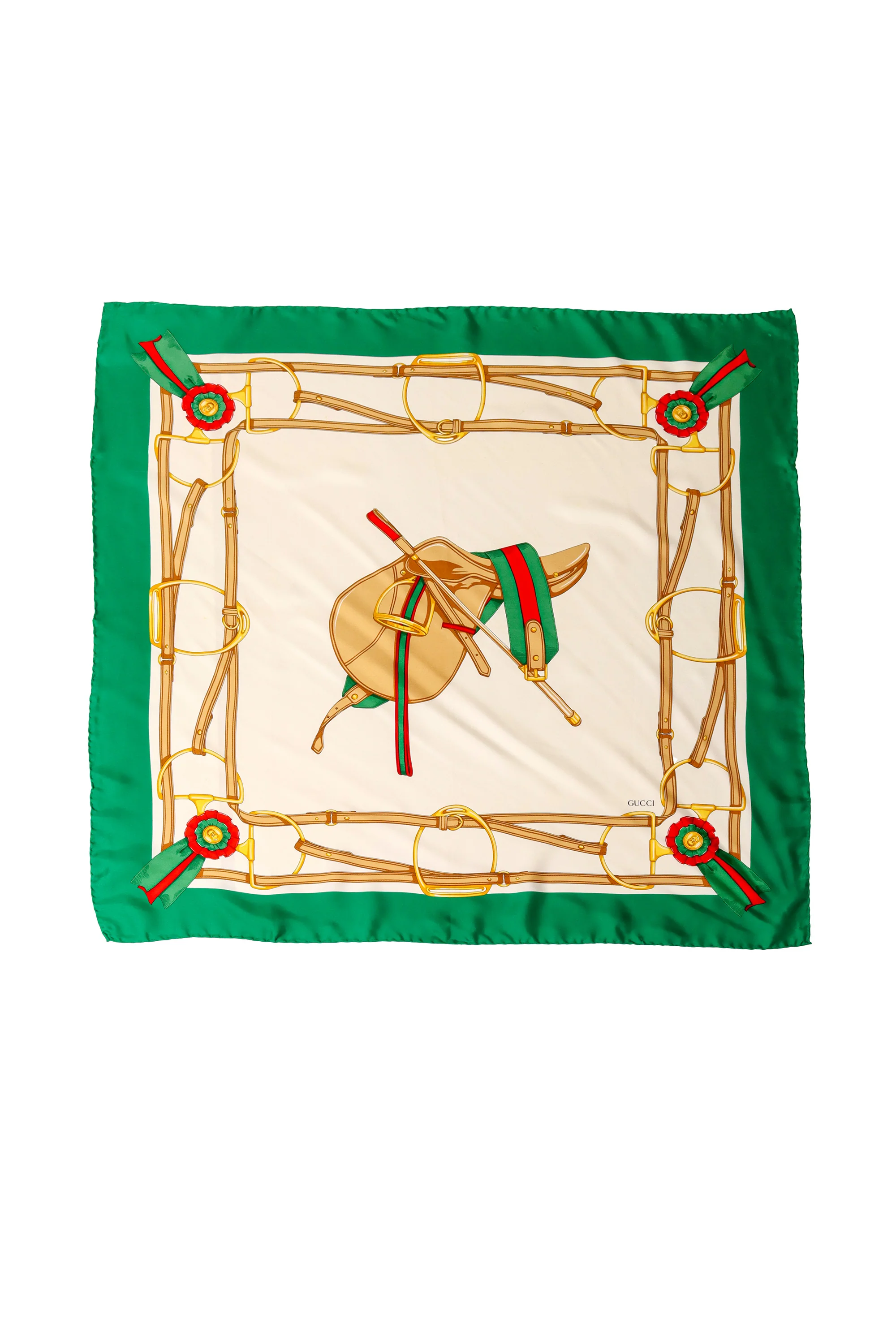 Saddle Medal Ribbon Silk Scarf