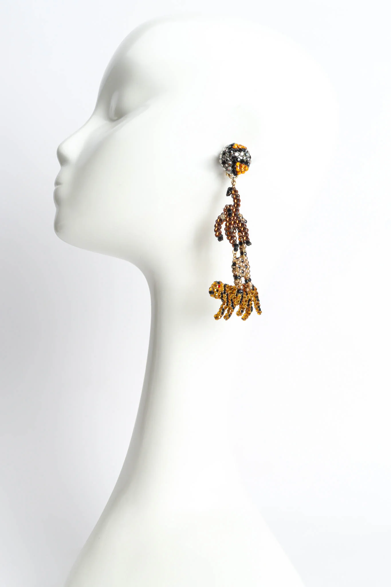 Safari Animal Rhinestone Earrings - Image 2