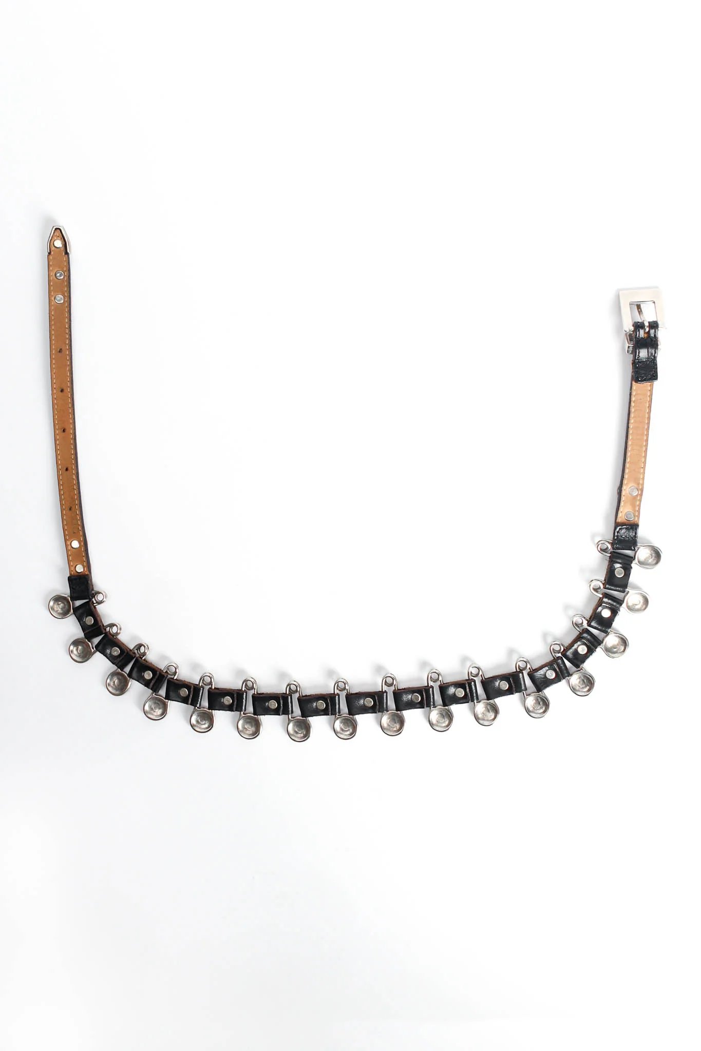 Safety Pin Leather Link Belt - Image 8