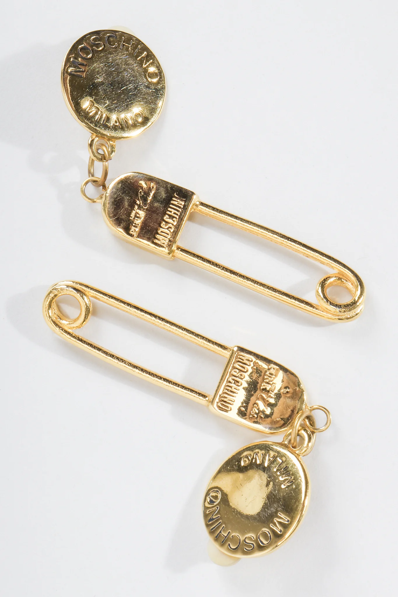 Punk Chic Safety Pin Earrings - Image 4