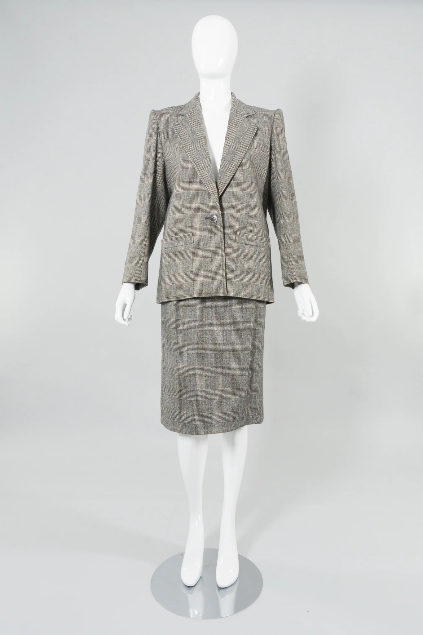 Glen Plaid Jacket & Skirt Set