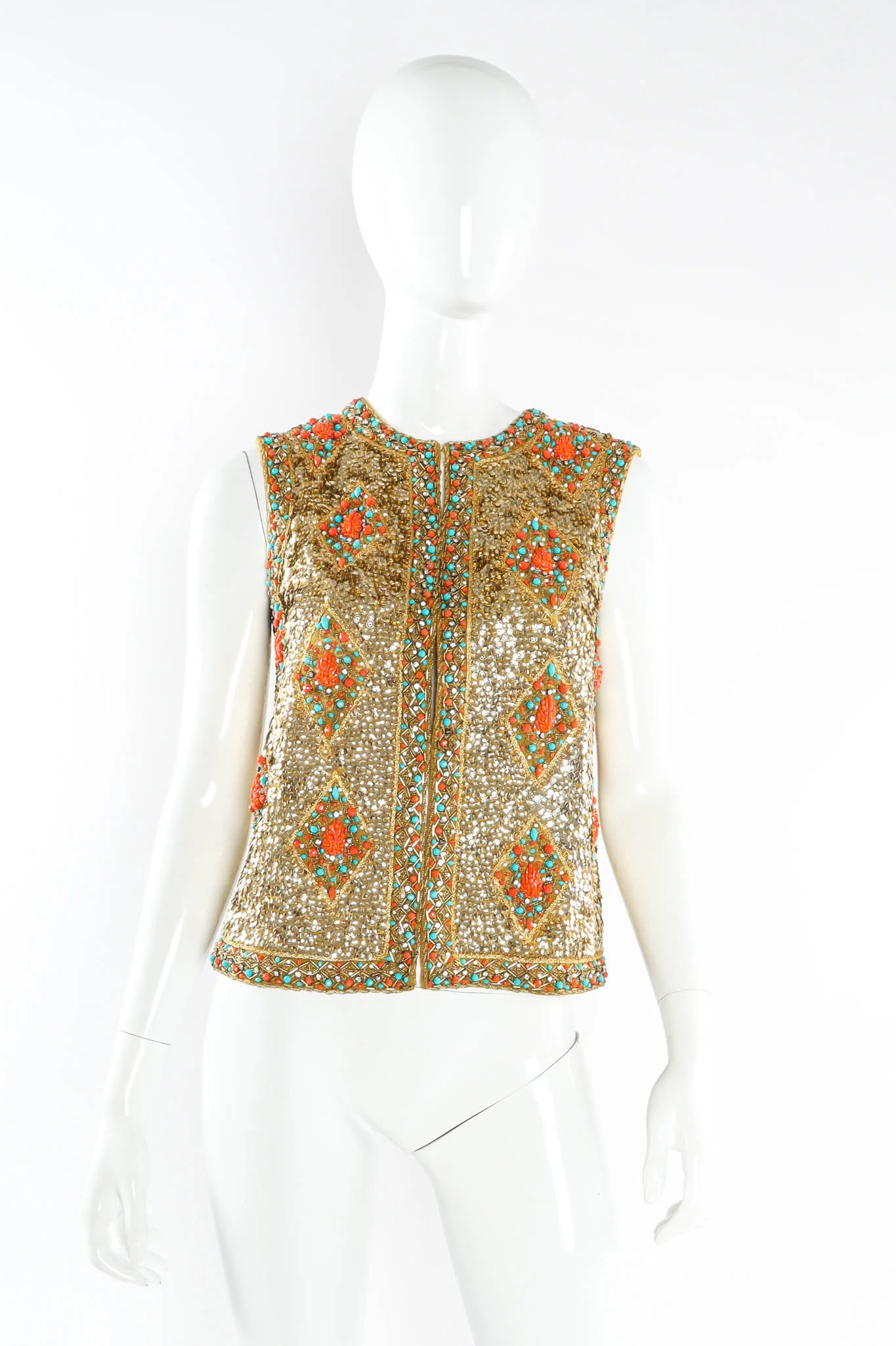 Jeweled Sequin Vest