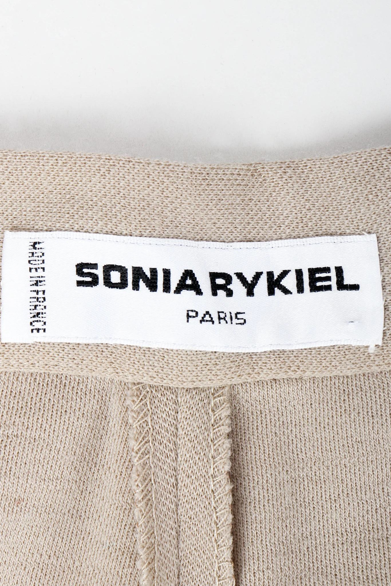 Sand Beige Knit Pleated Pant - Image 7
