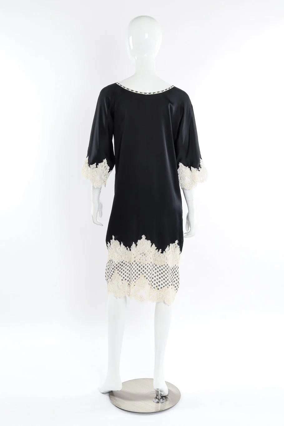Satin and Lace Shift Dress - Image 3
