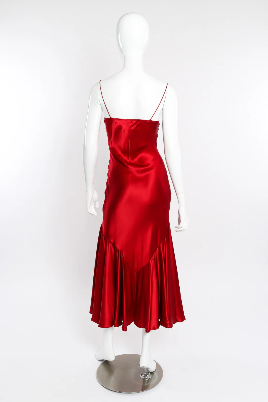 Satin Bias Slip Dress - Image 4