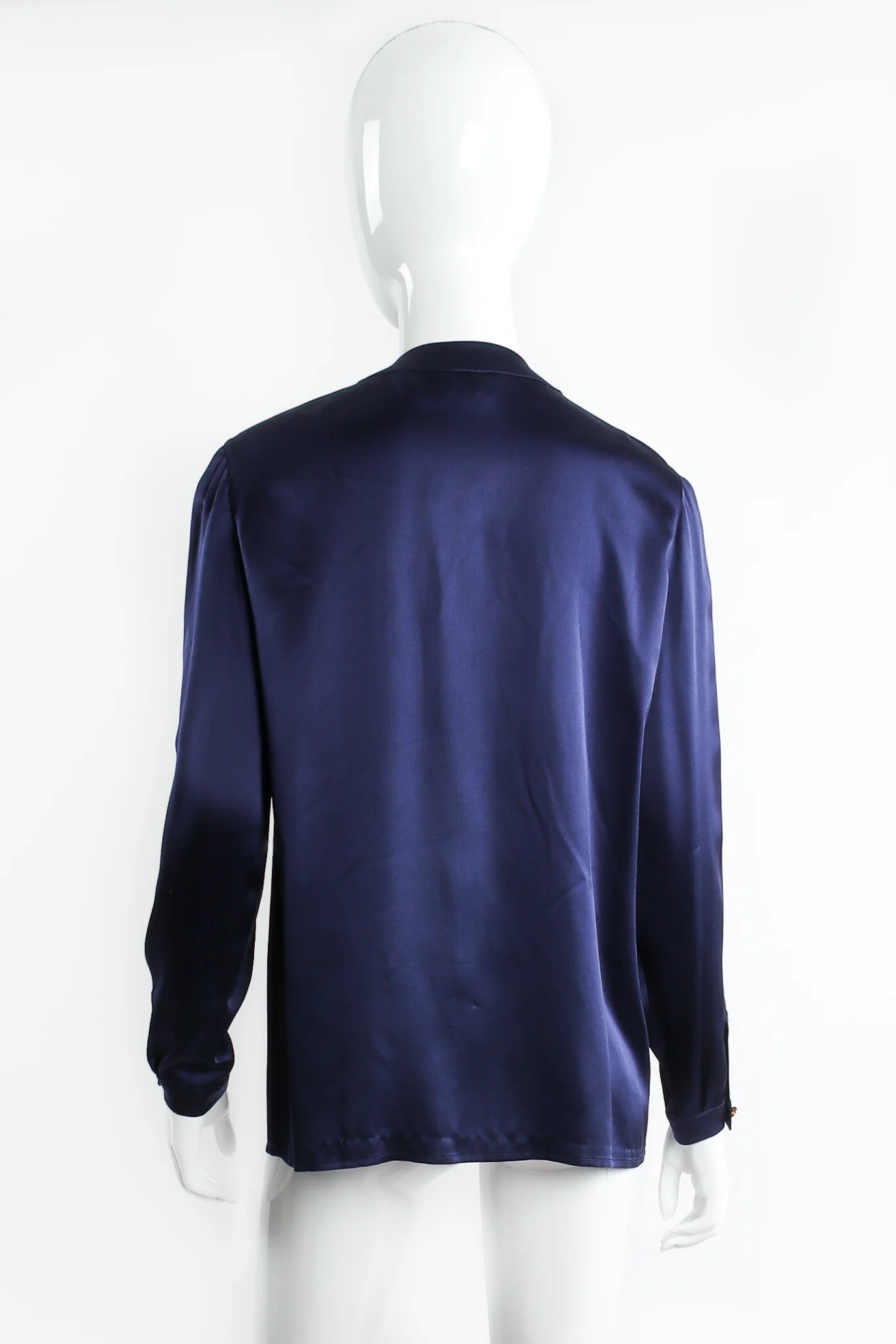 Satin Button Pocket Blouse - Image 5