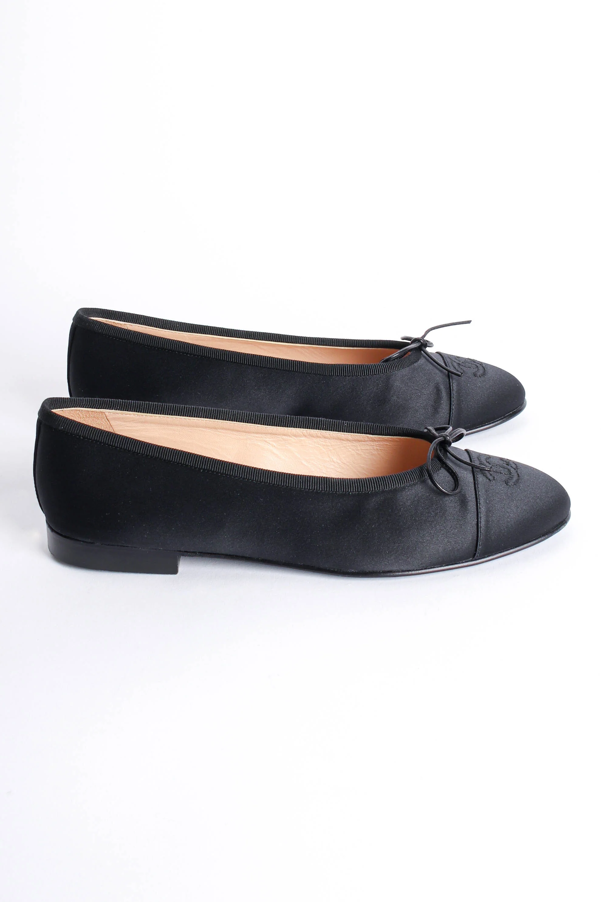 Satin CC Logo Ballet Flats - Image 2