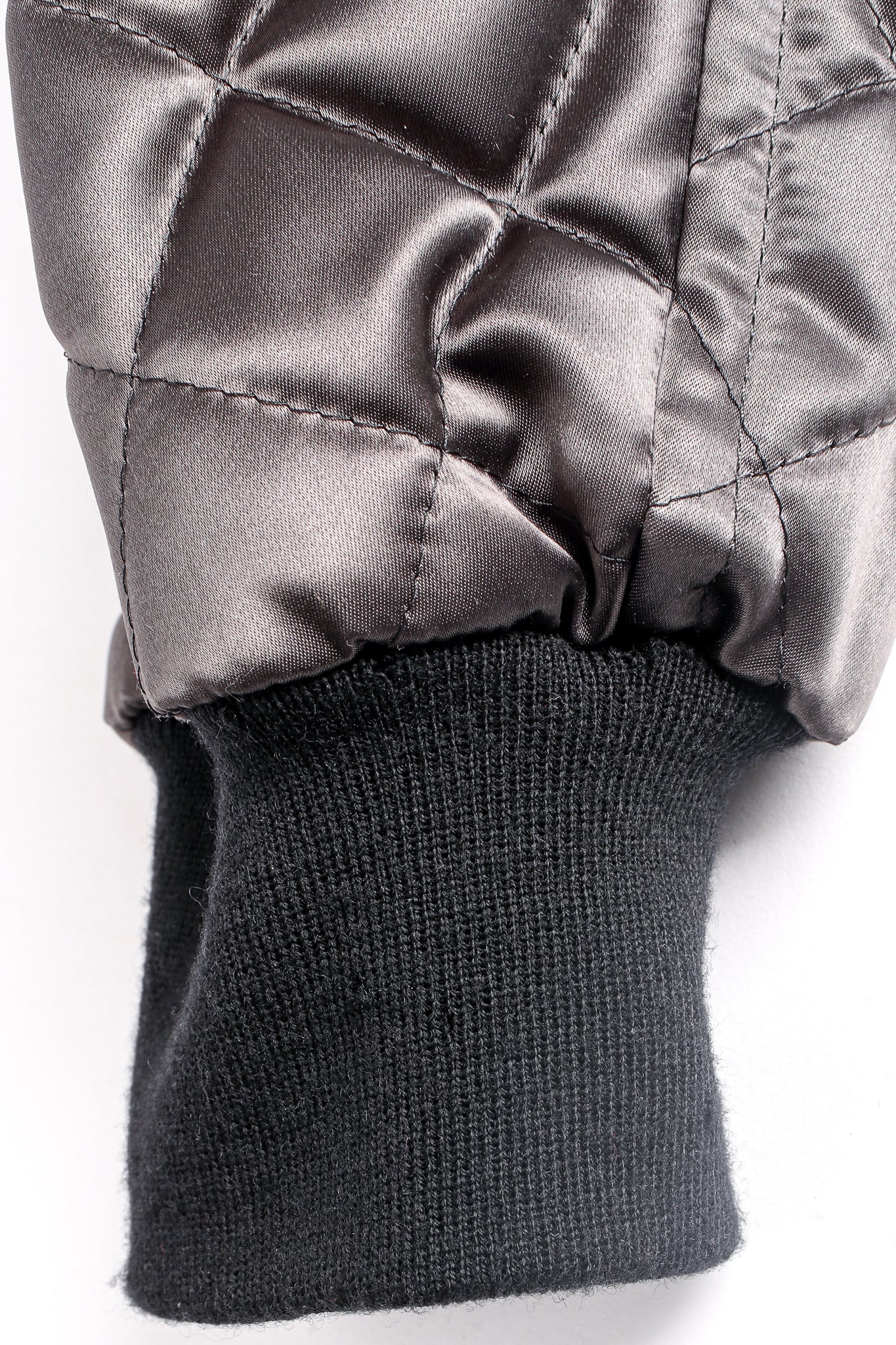 Satin Colorblock Quilted Bomber Jacket - Image 14
