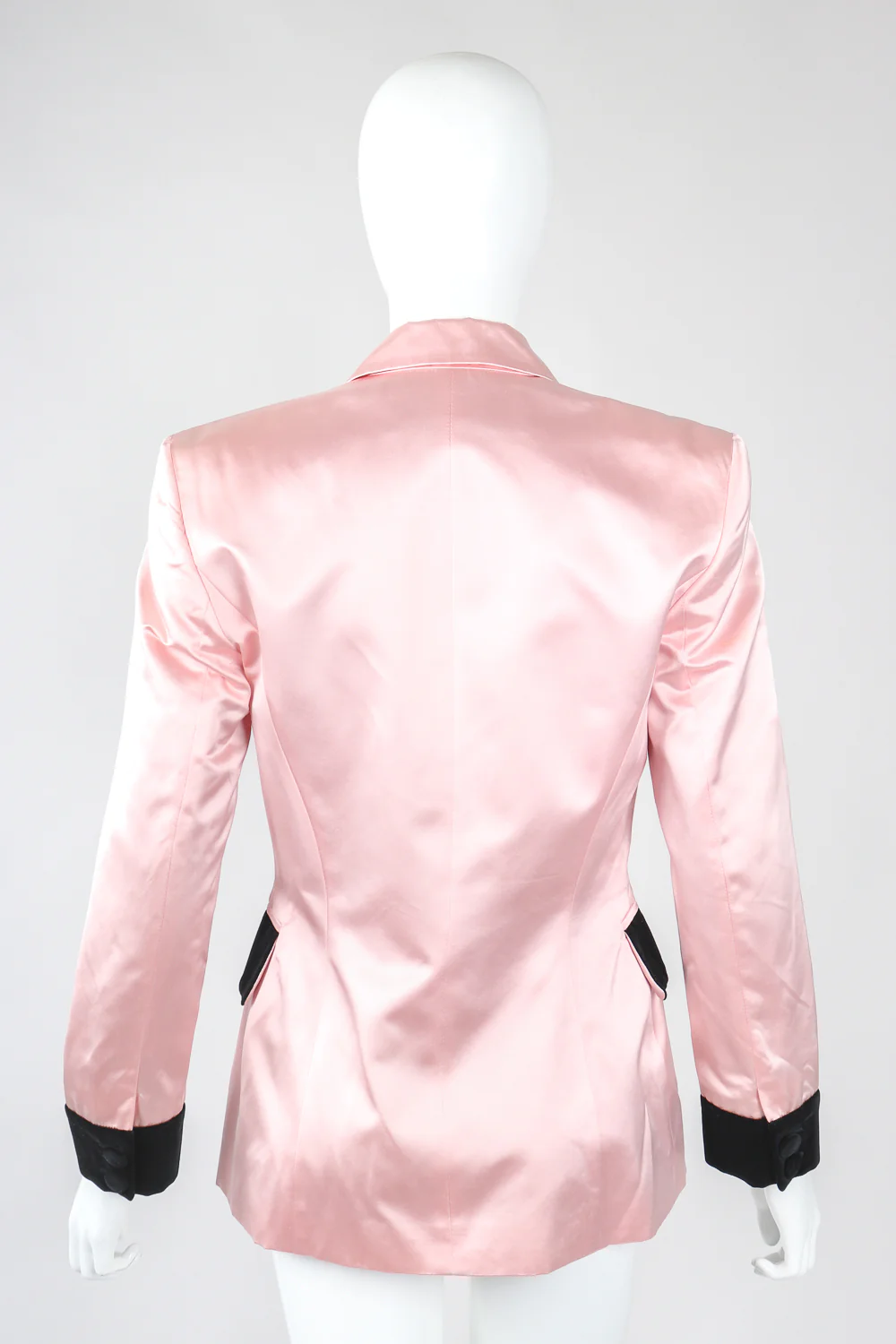 Satin Contrast Tuxedo Jacket - Image 6