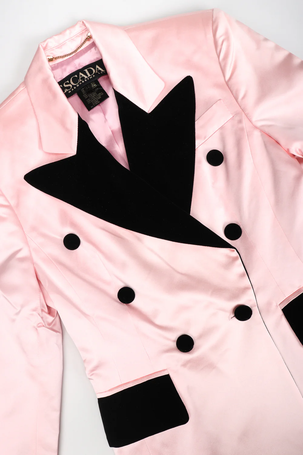 Satin Contrast Tuxedo Jacket - Image 7
