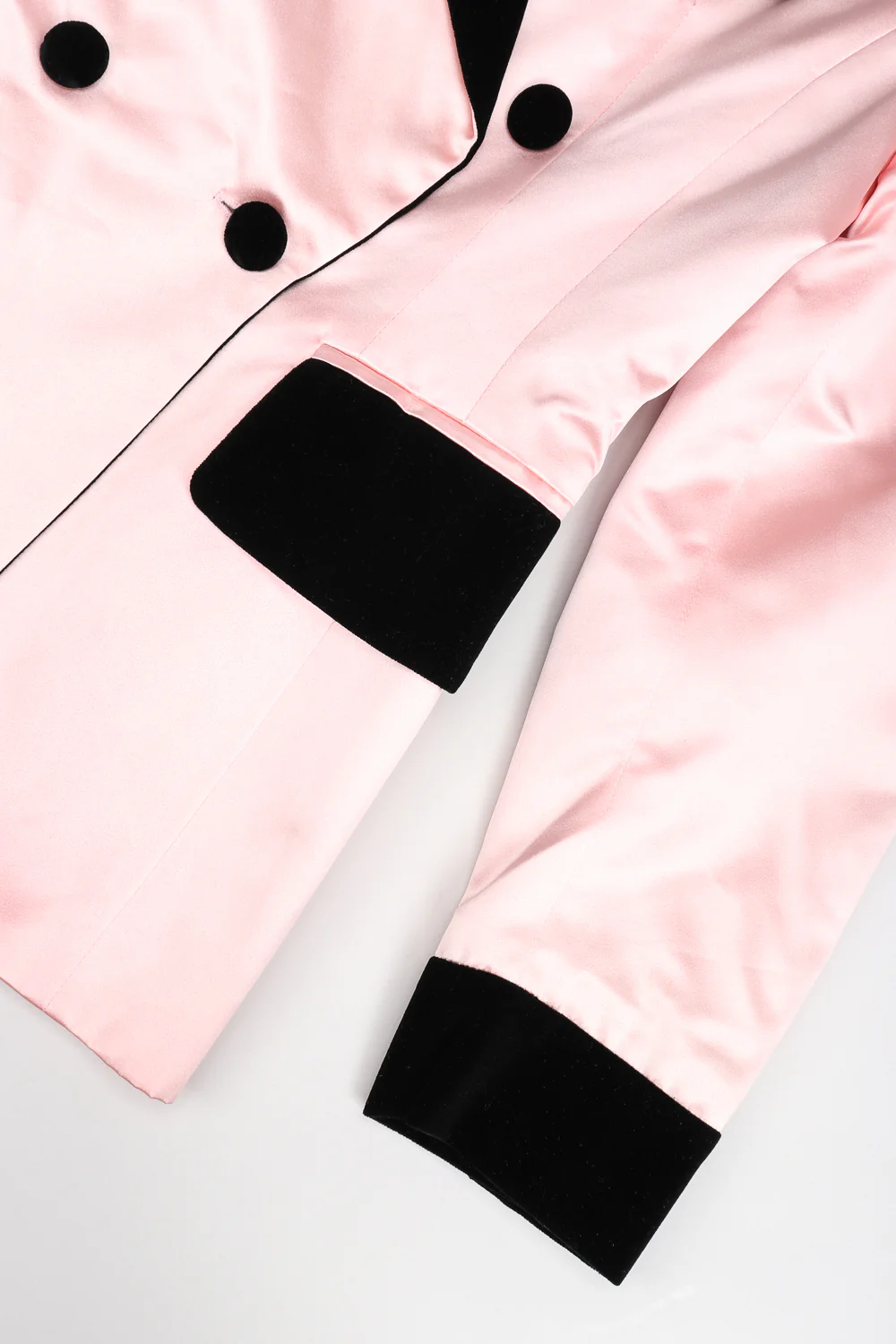 Satin Contrast Tuxedo Jacket - Image 9