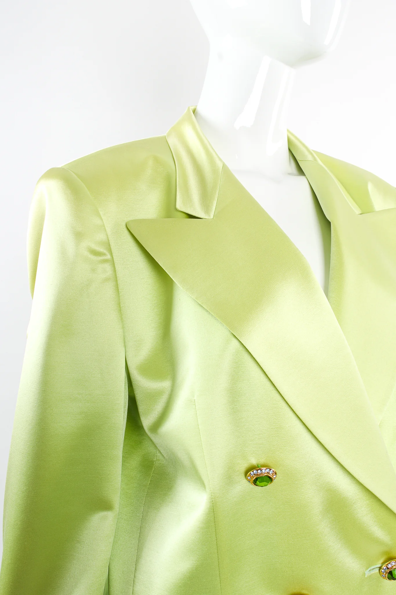 Satin Double Breasted Skirt Suit - Image 7