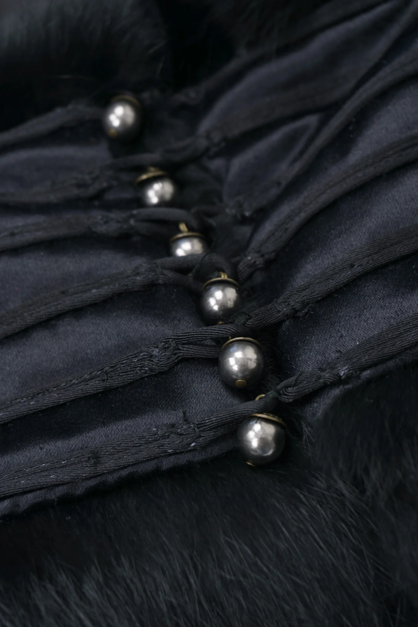 Fur Trim Satin Vest - Image 8