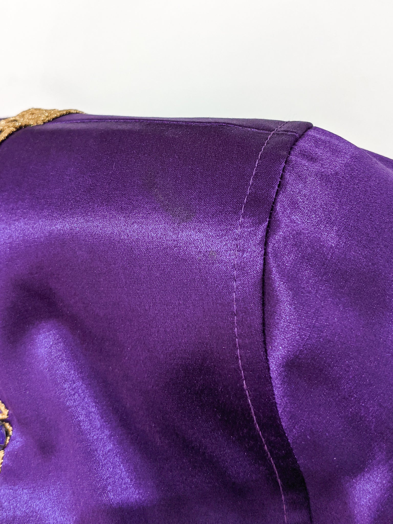 Satin Jeweled Brooch Bomber - Image 11