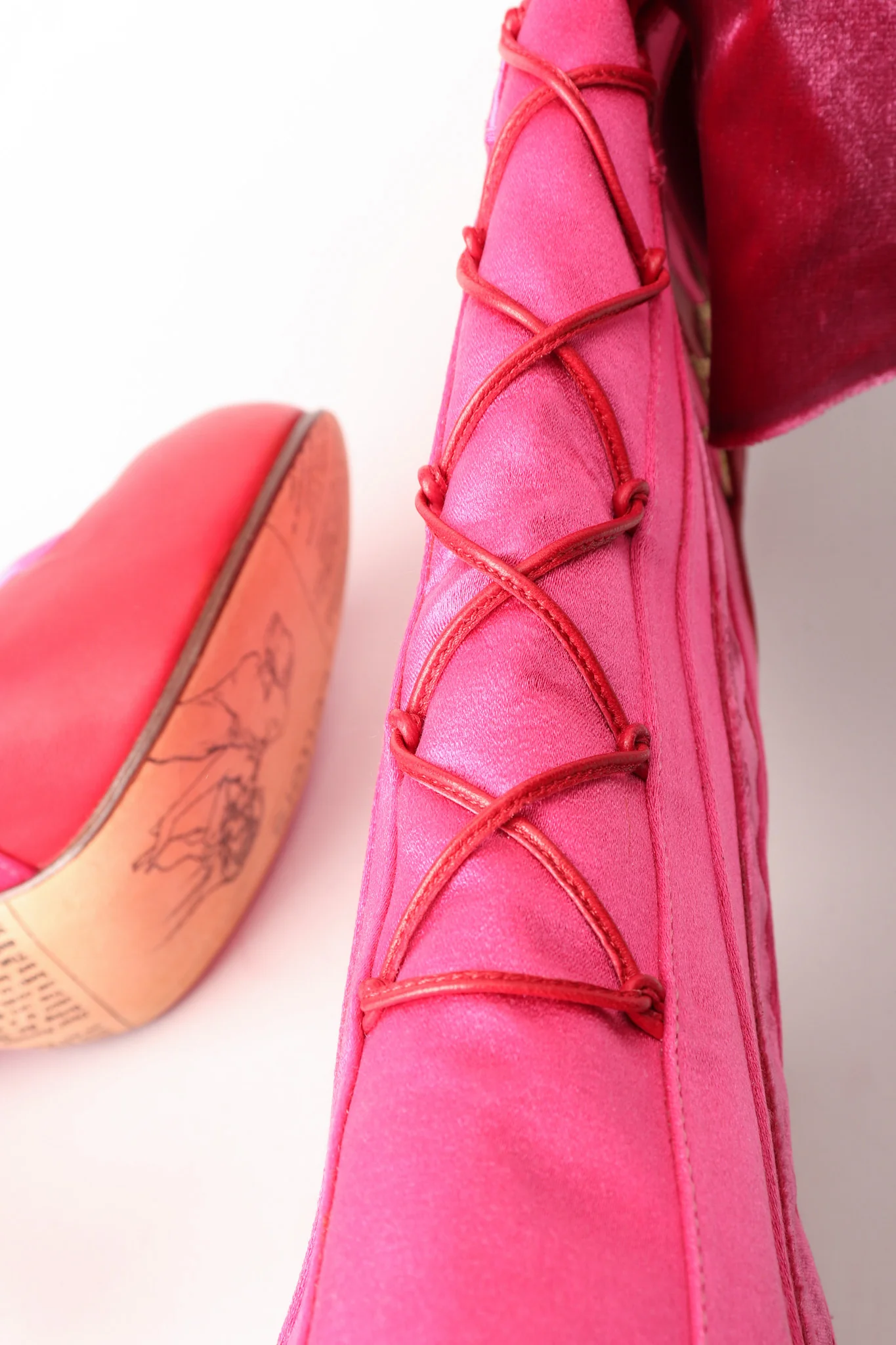 Satin Lolita Bow Boots - Image 14