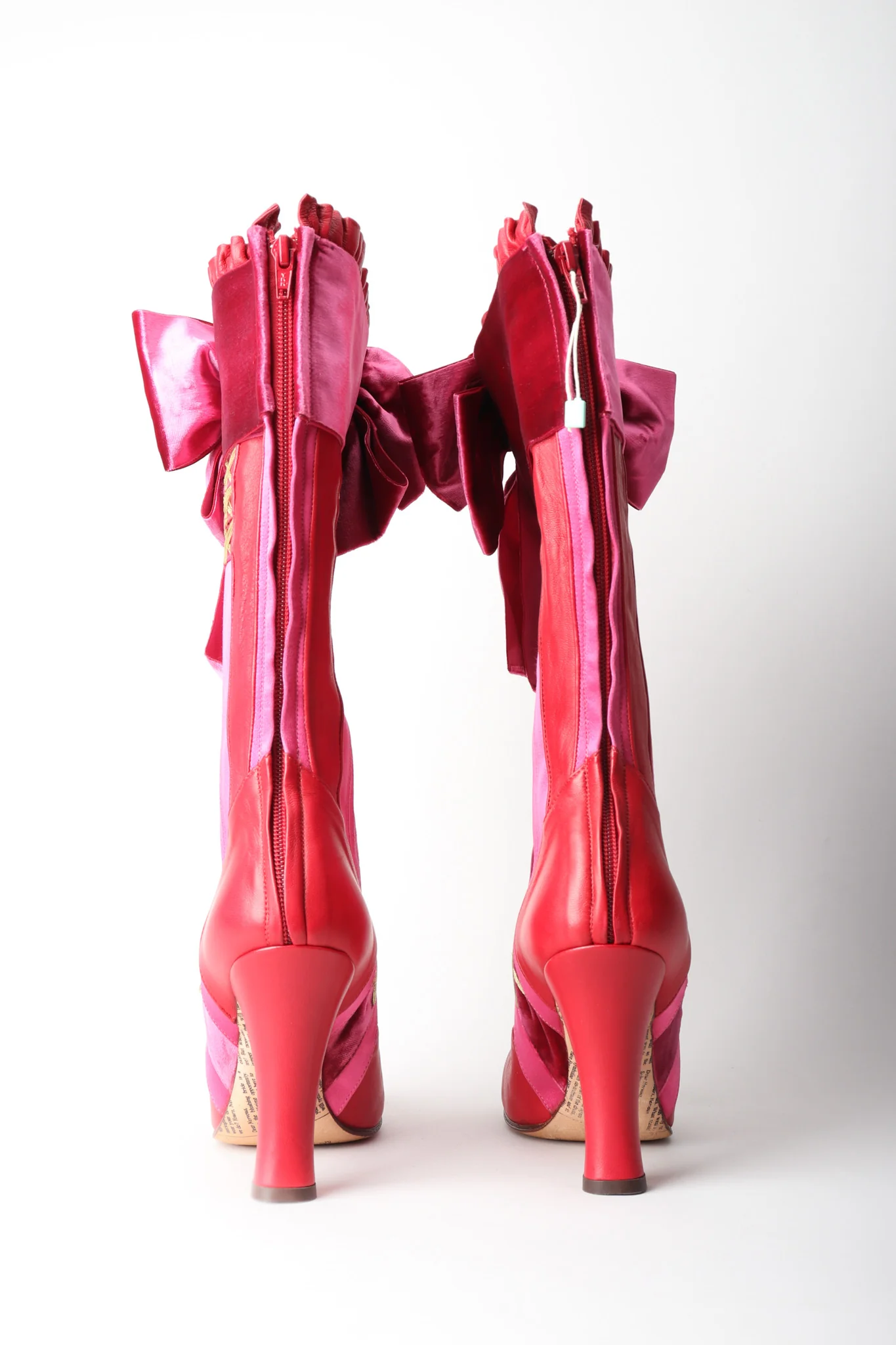 Satin Lolita Bow Boots - Image 6