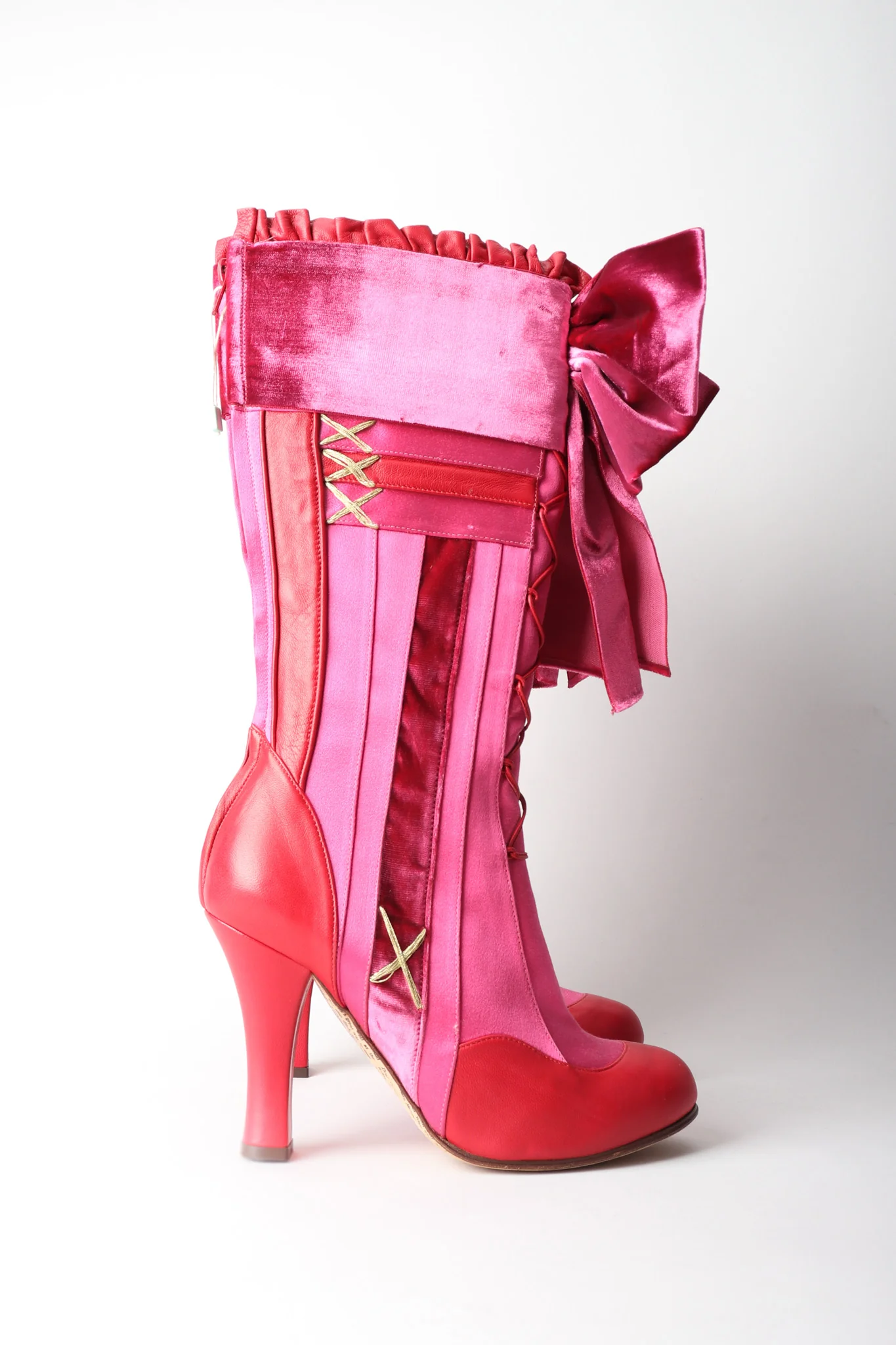 Satin Lolita Bow Boots - Image 8