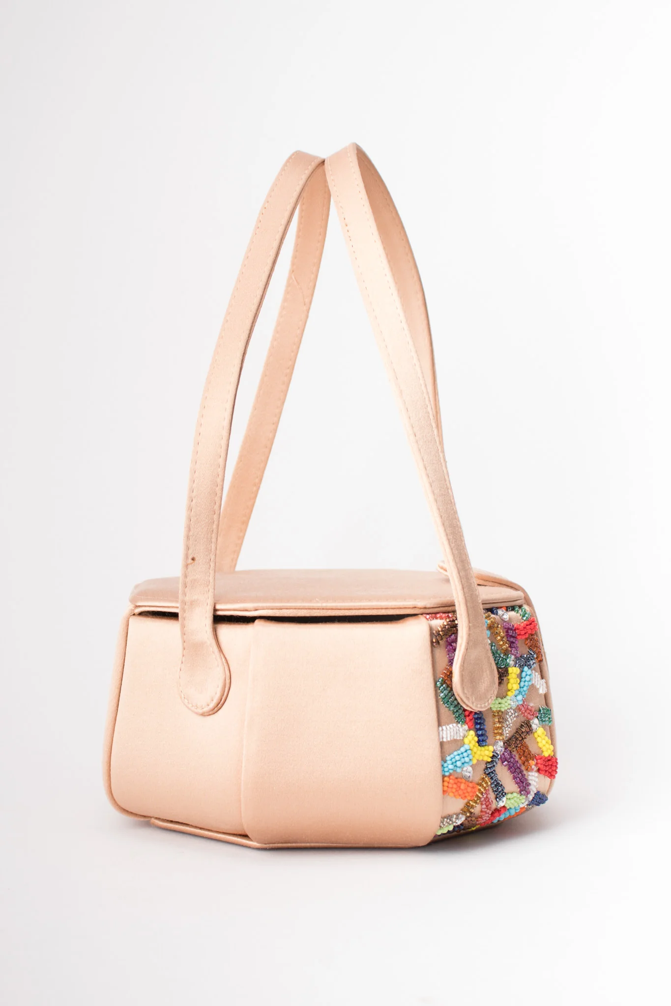 Satin Rainbow Beaded Box Bag - Image 8