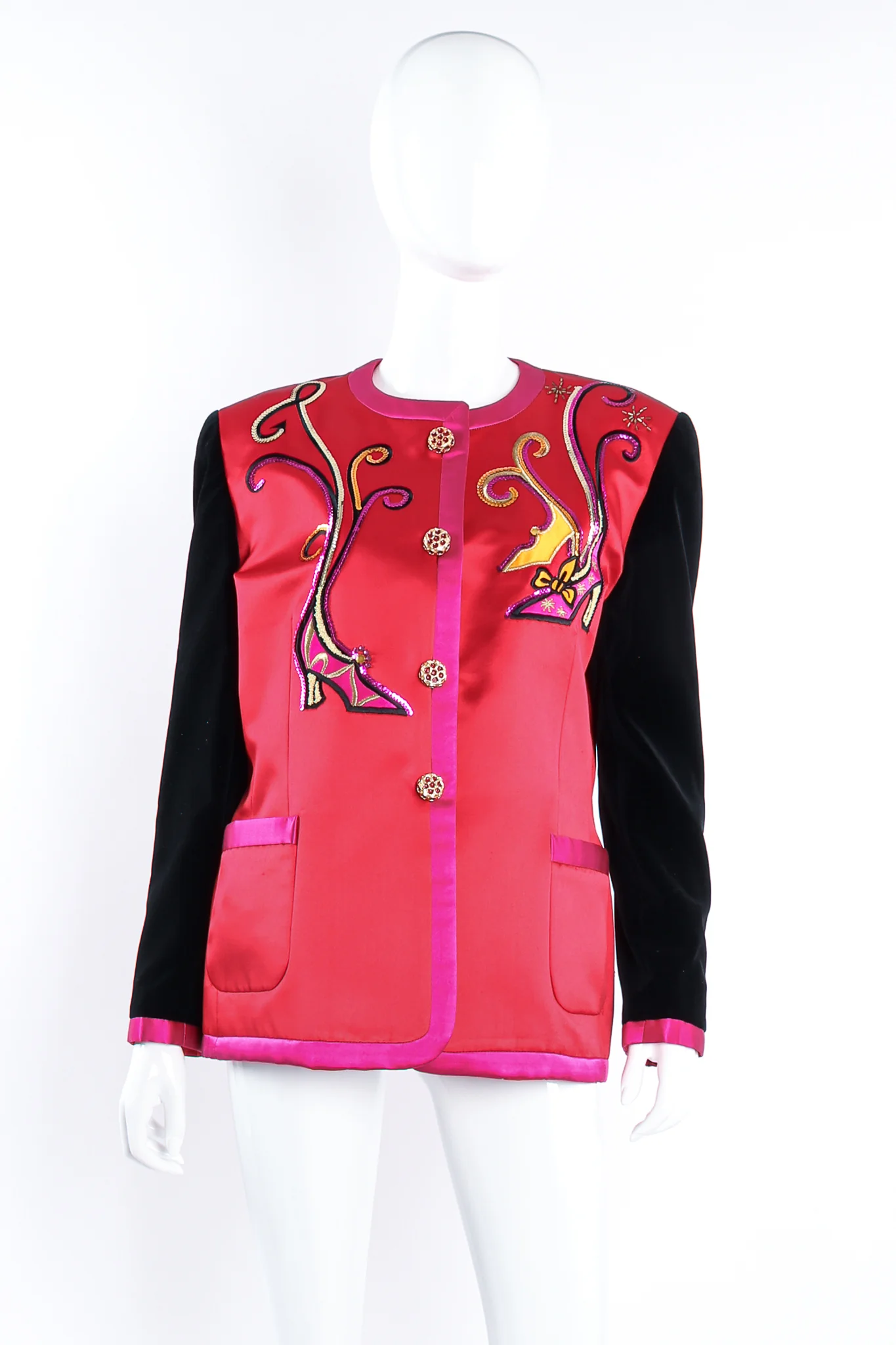 Satin Shoe Embellished Jacket - Image 2