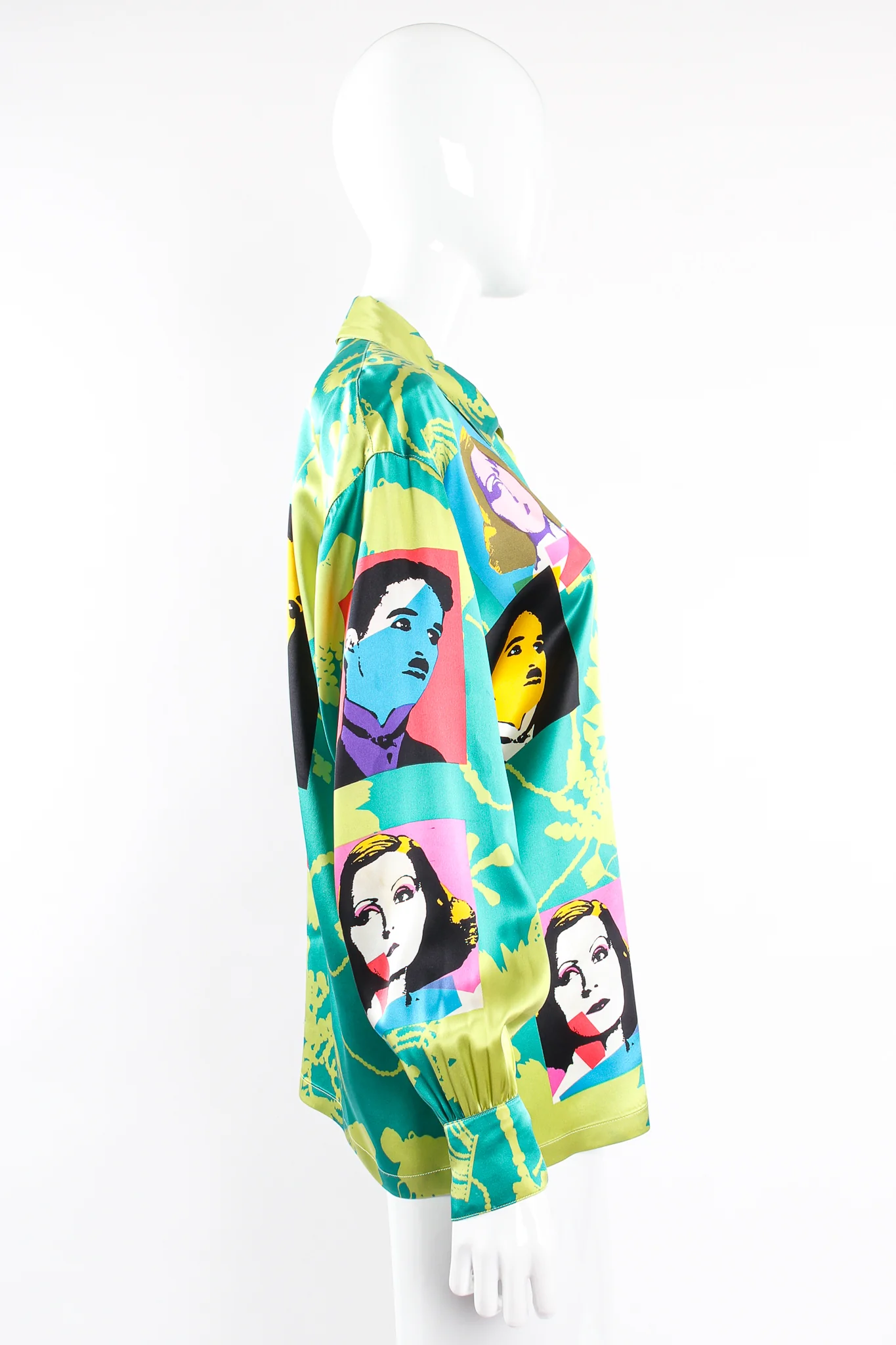 Satin Silent Film Pop Art Shirt - Image 4