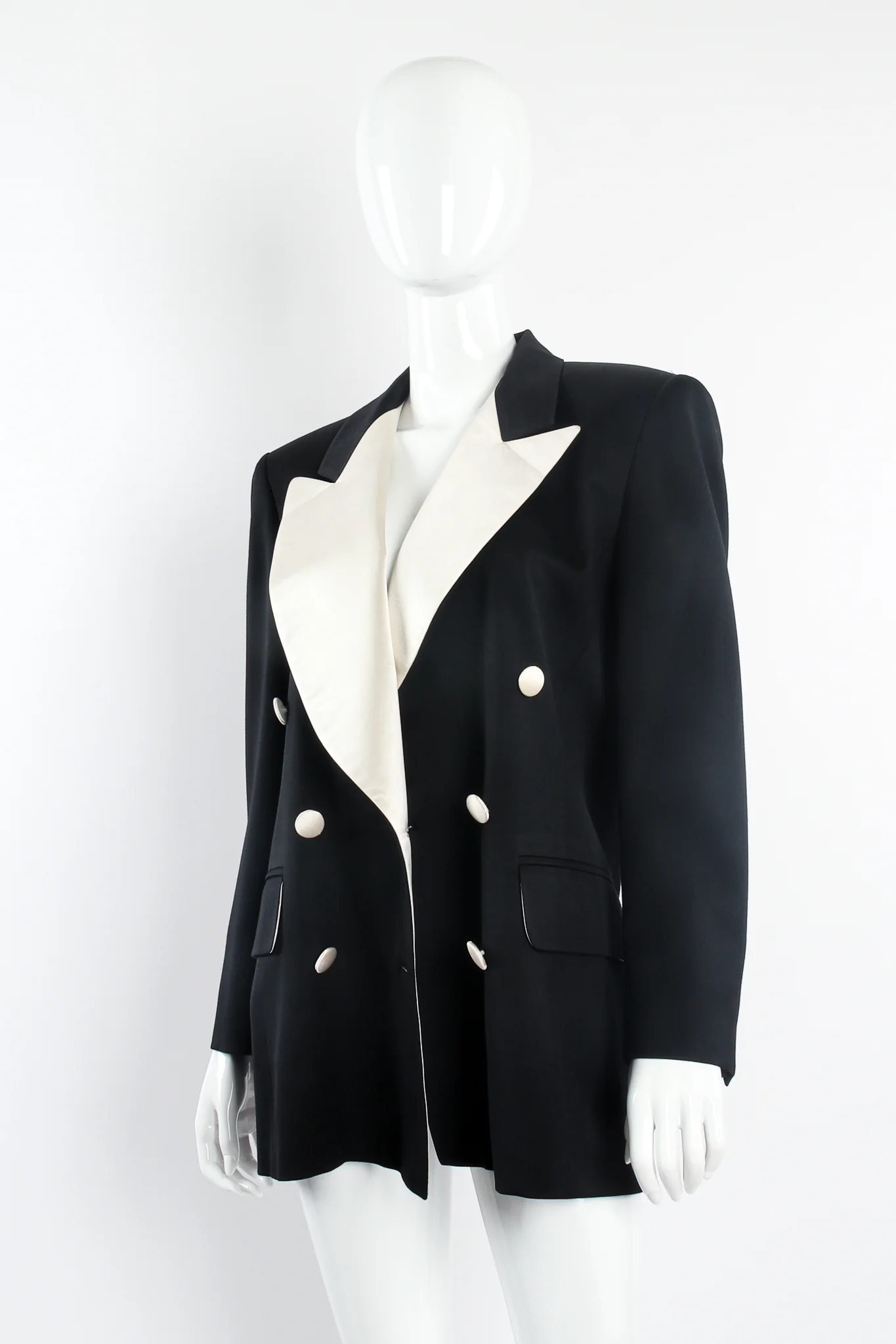 Satin Trim Tuxedo Jacket & Pant Suit - Image 13