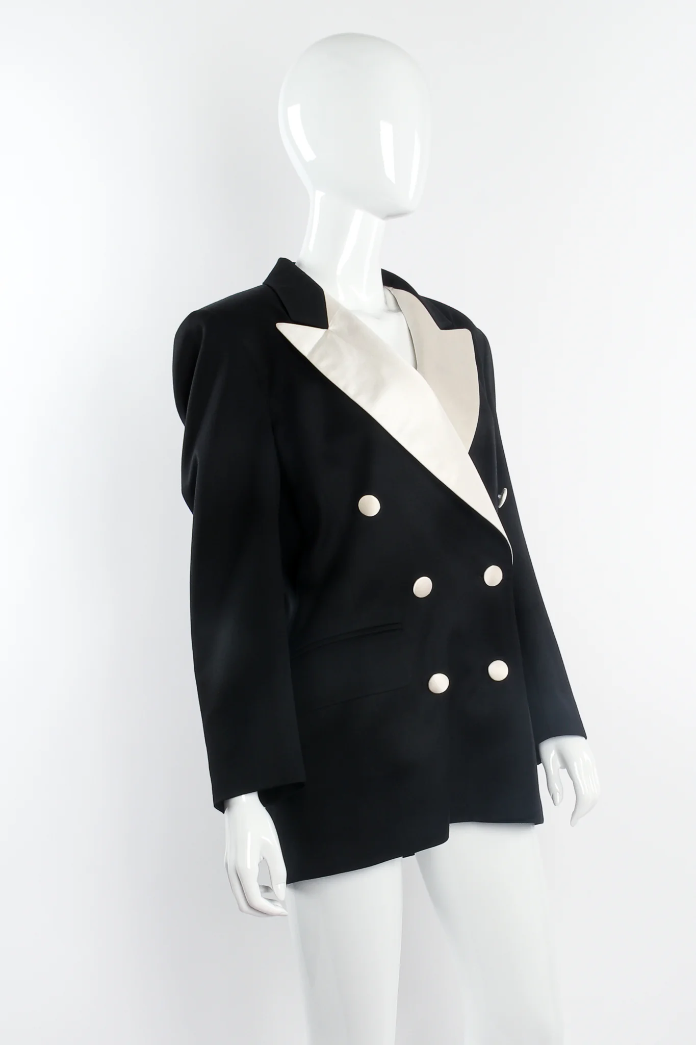 Satin Trim Tuxedo Jacket & Pant Suit - Image 15
