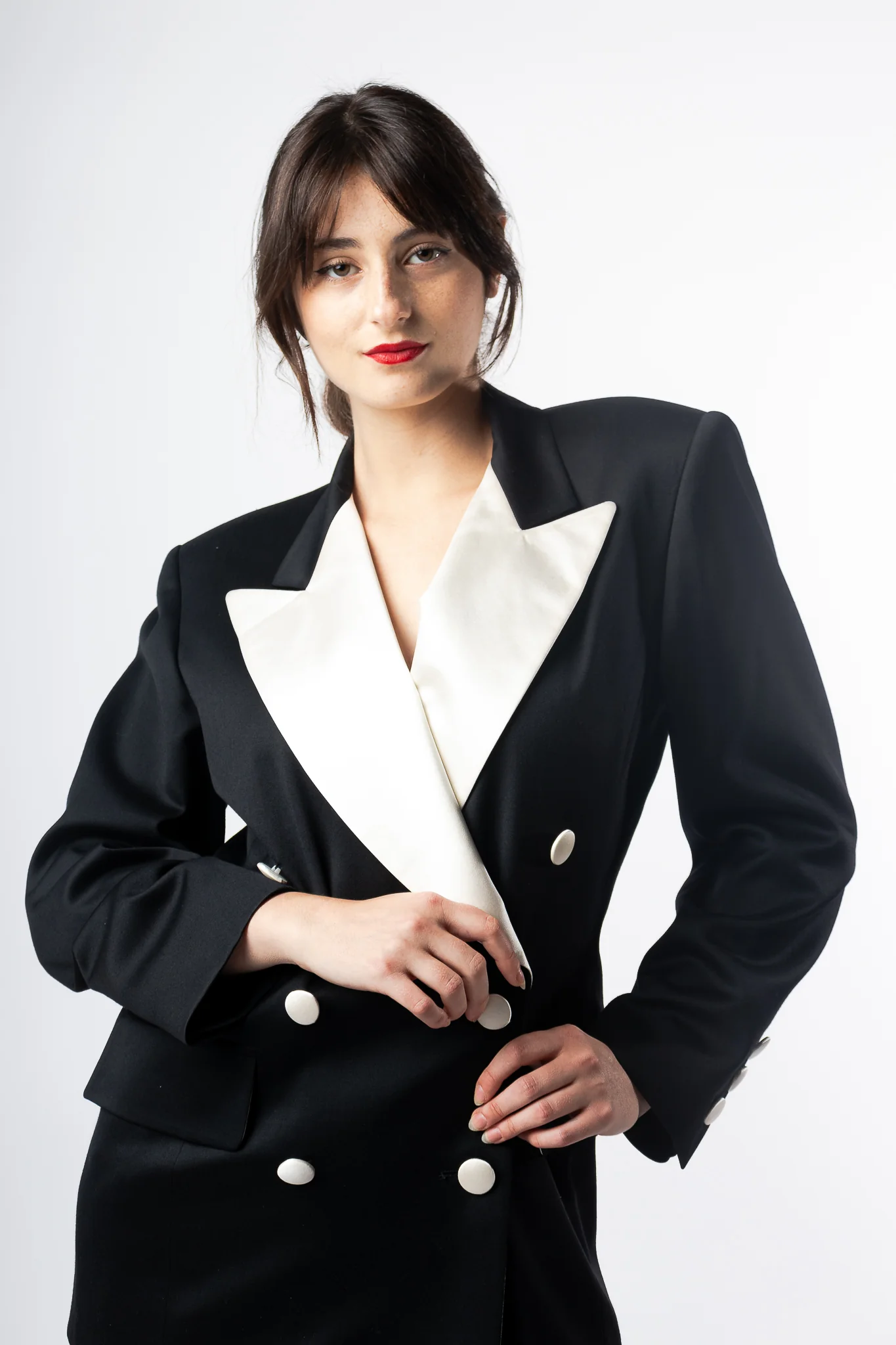Satin Trim Tuxedo Jacket & Pant Suit - Image 4