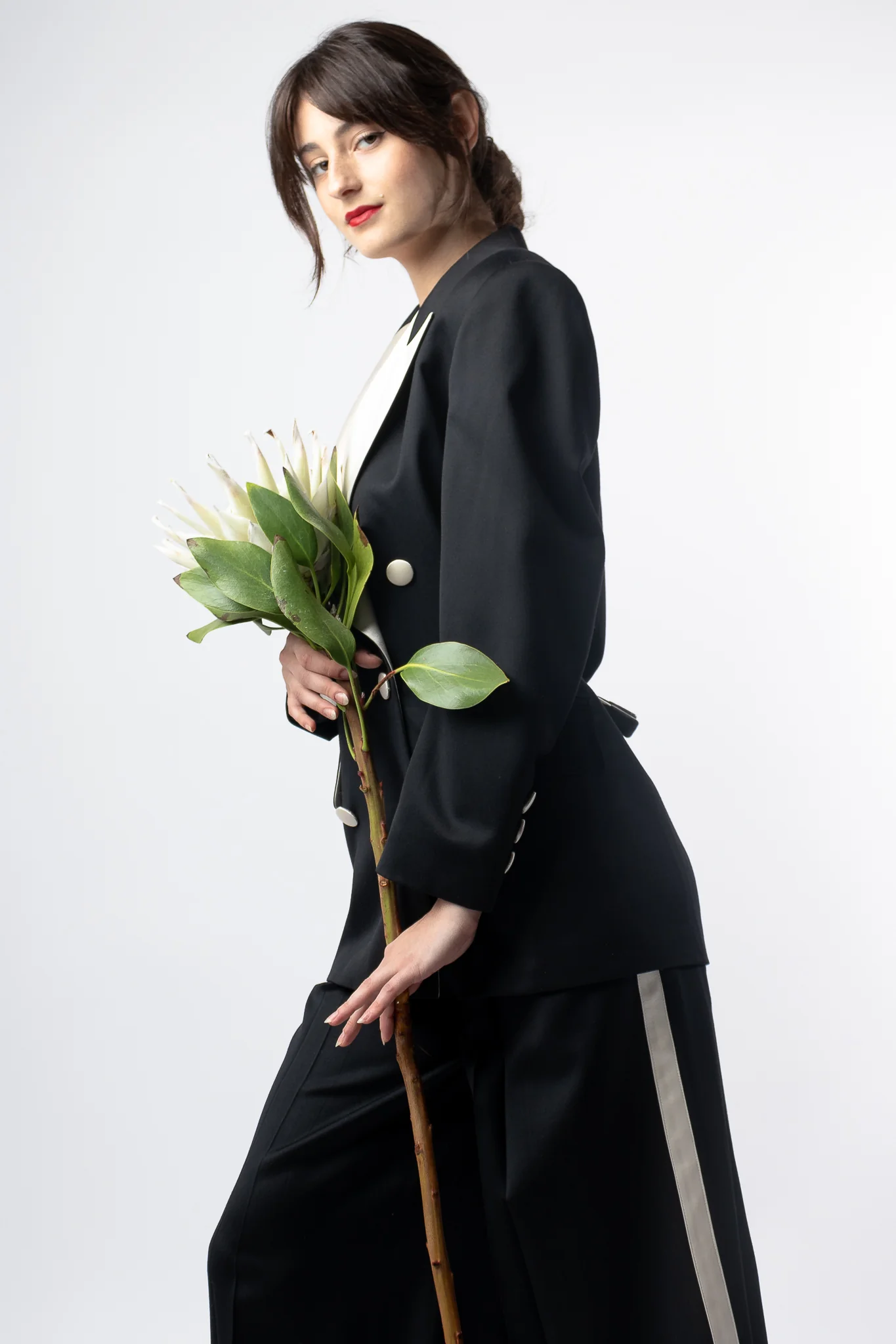 Satin Trim Tuxedo Jacket & Pant Suit - Image 7