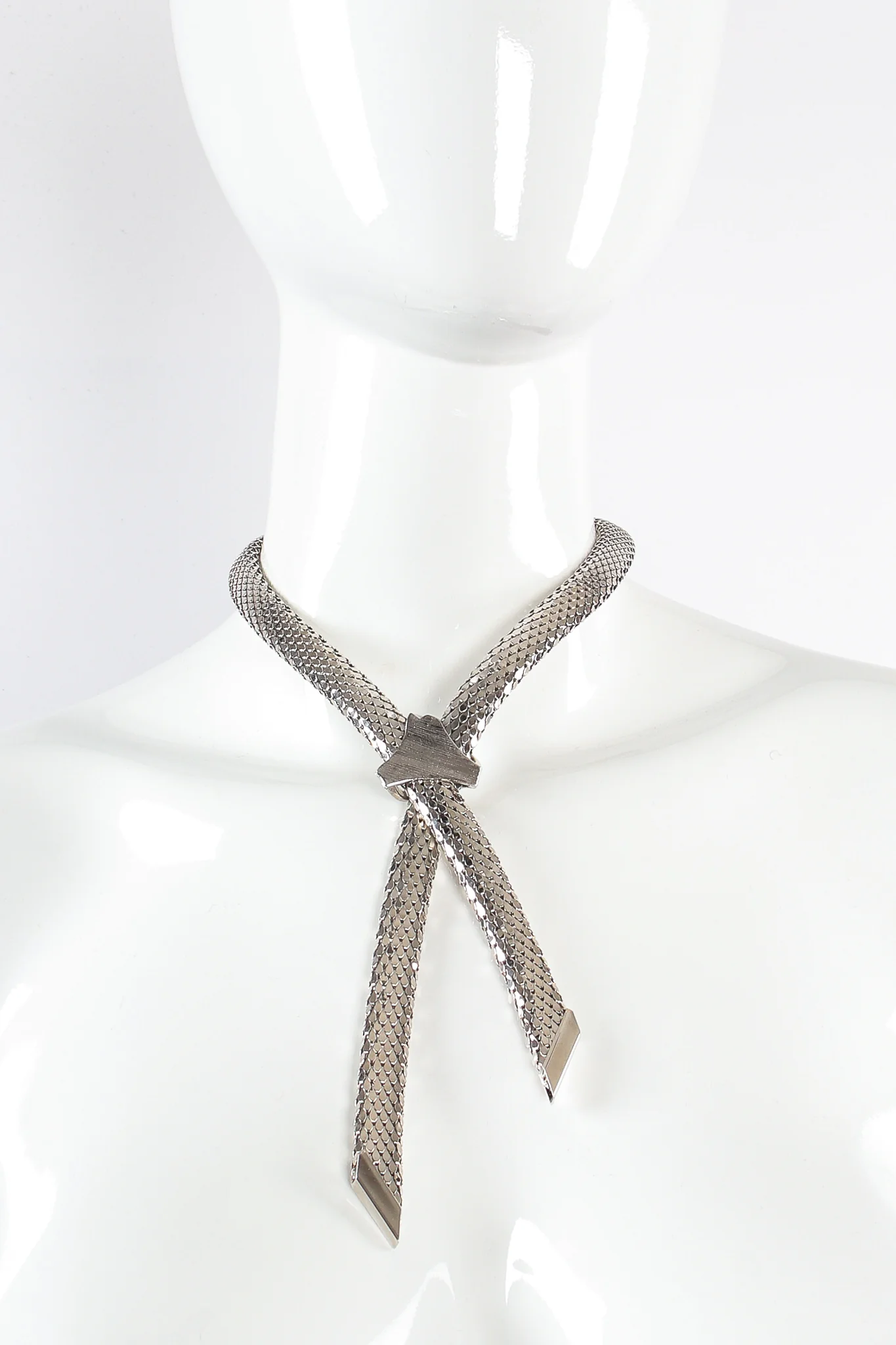 Scale Mesh Lariat Necklace - Image 2