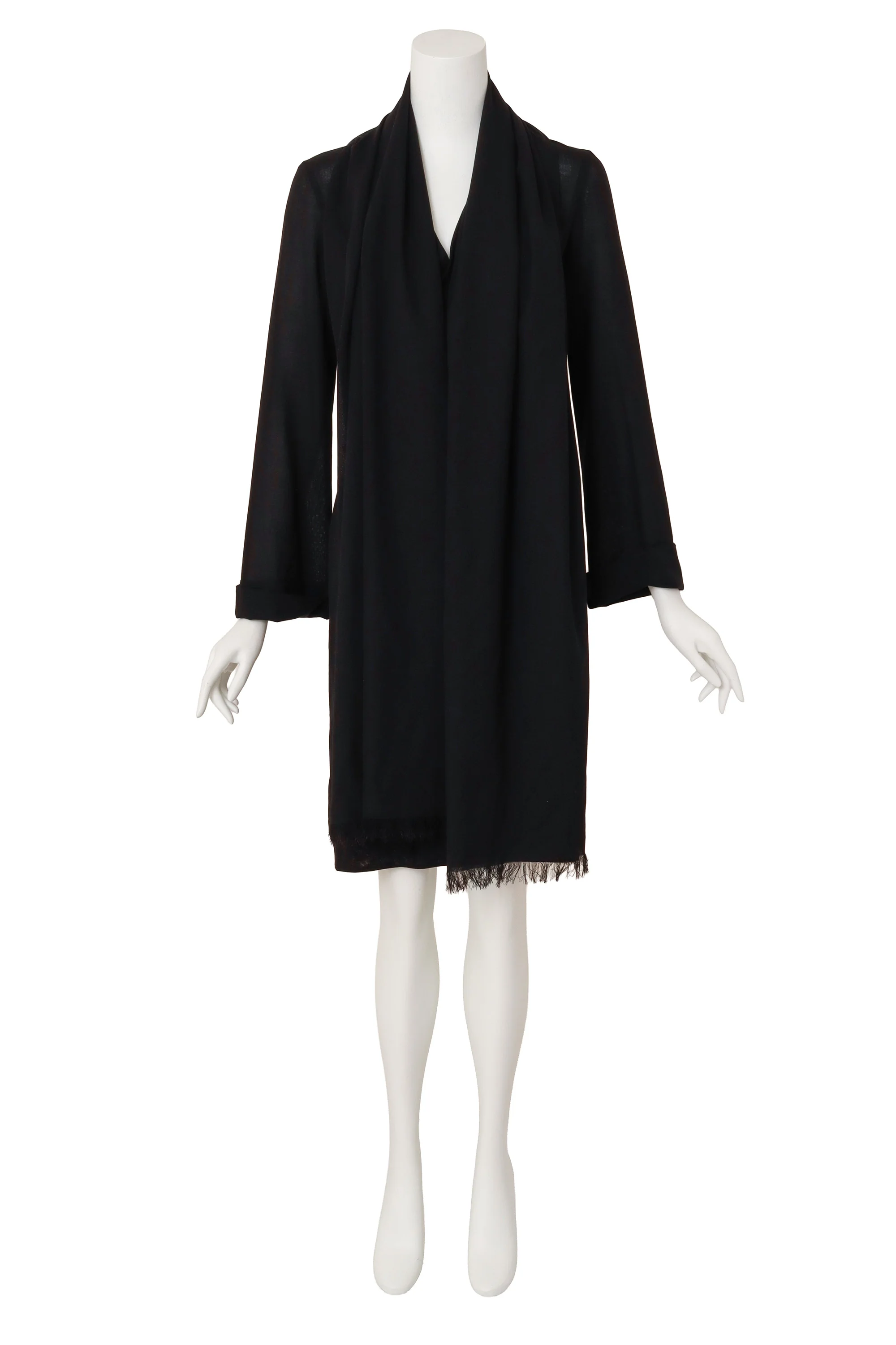 Scarf Hooded Wrap Dress