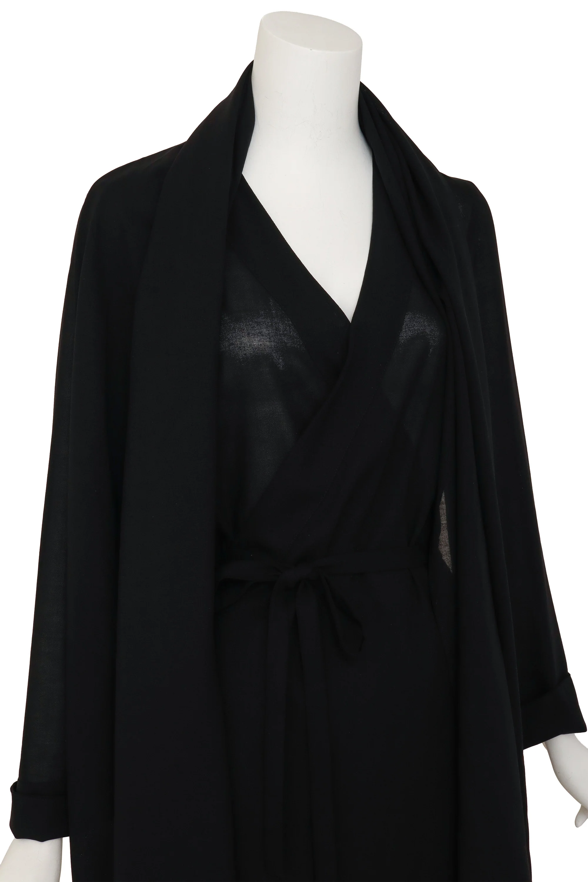 Scarf Hooded Wrap Dress - Image 2