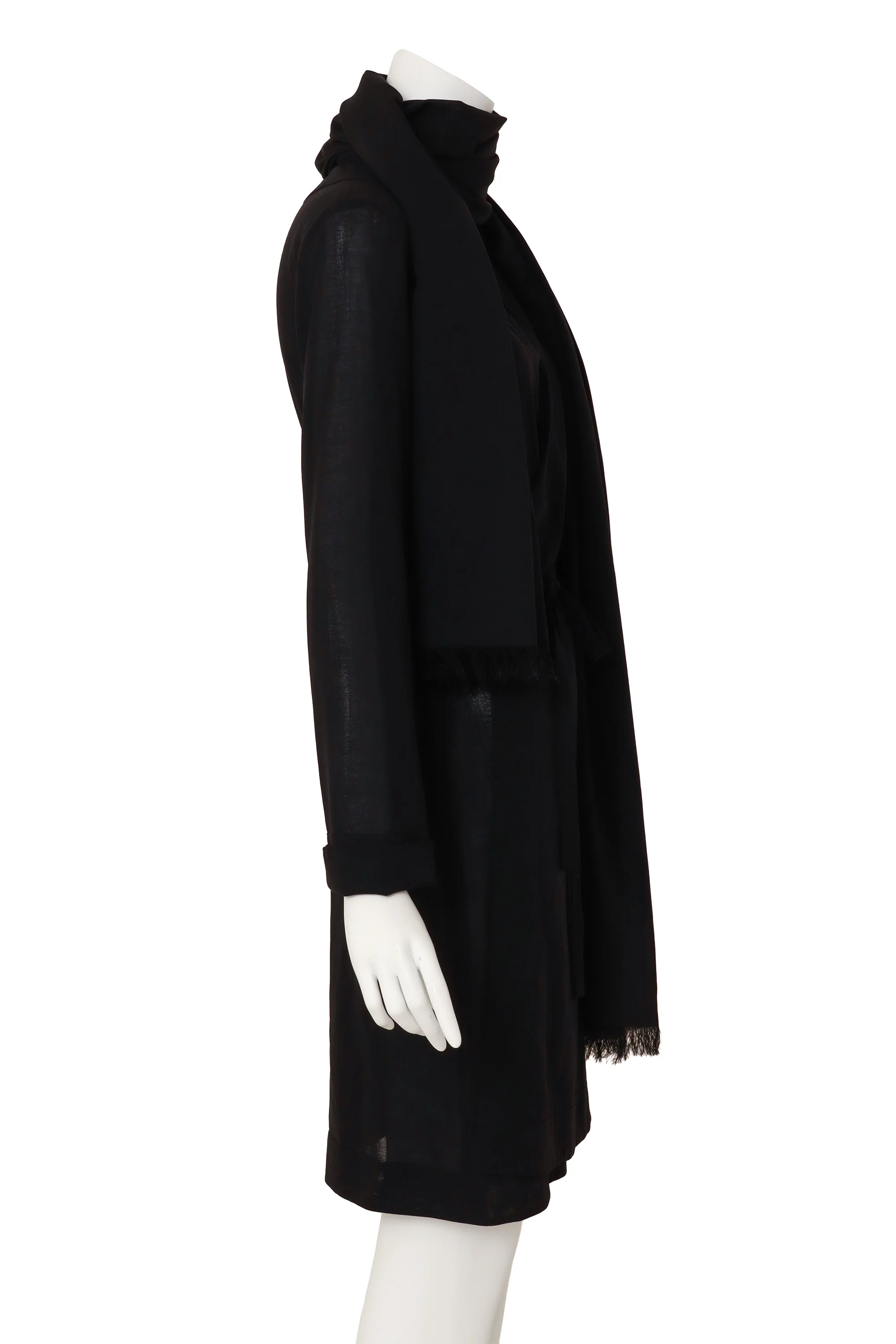 Scarf Hooded Wrap Dress - Image 4