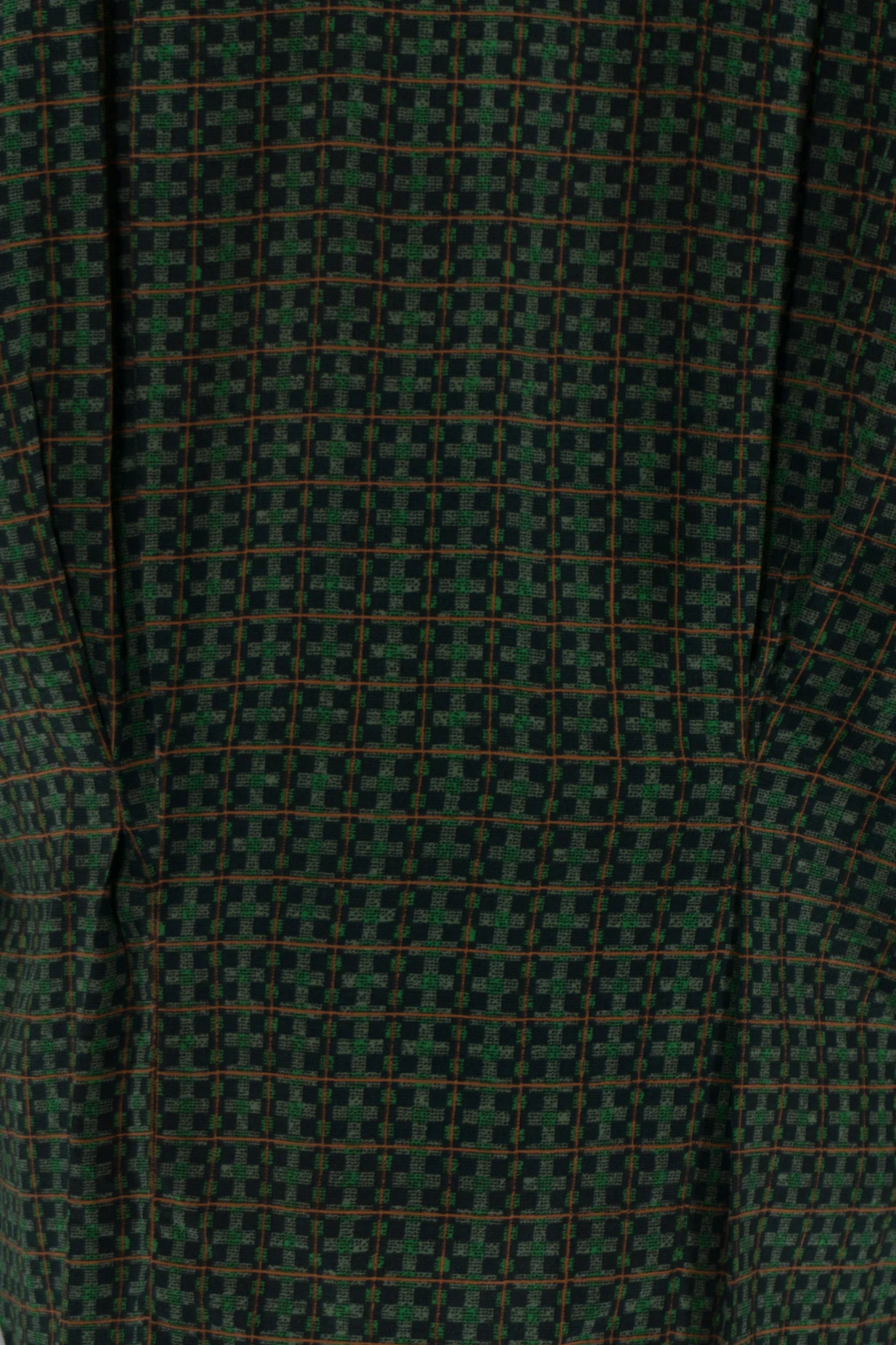 Scarf-Tie Check Blouse - Image 10