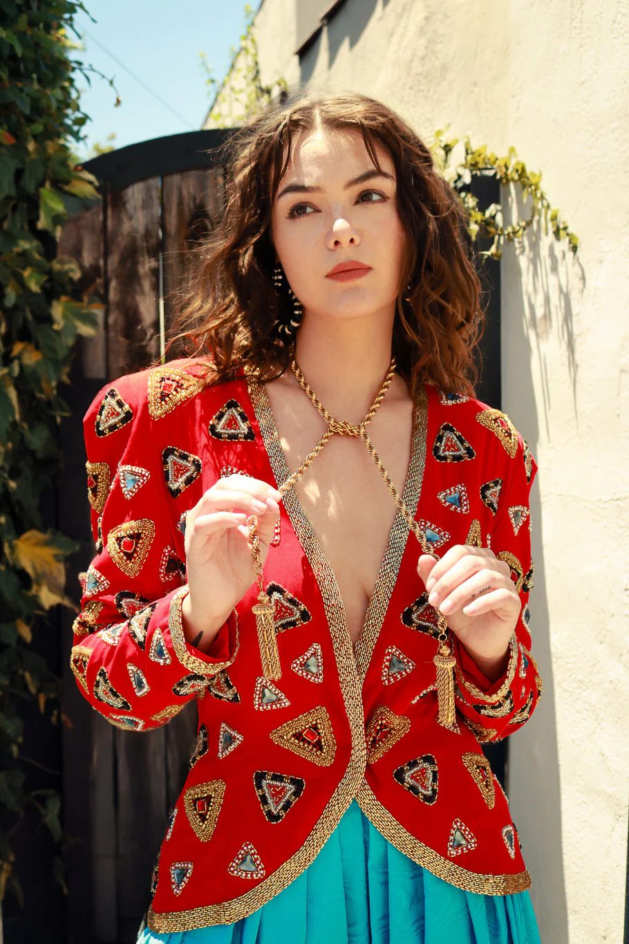 Scarlet Embellished Jacket - Image 2