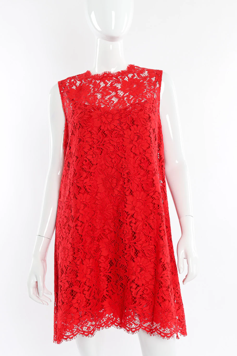 Scarlet Lace Mini Shift Dress - Image 2