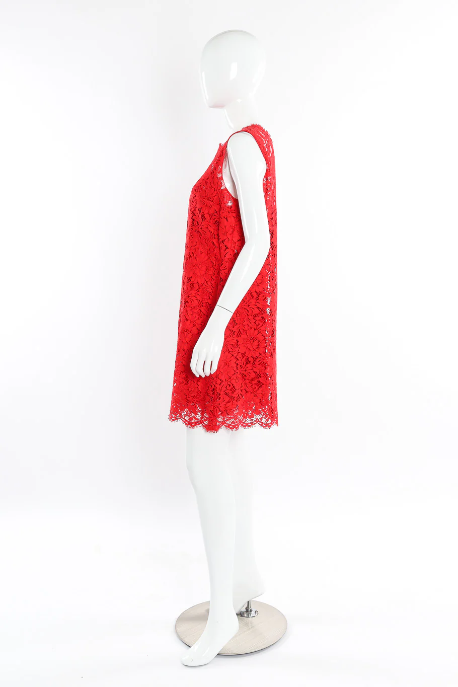 Scarlet Lace Mini Shift Dress - Image 3